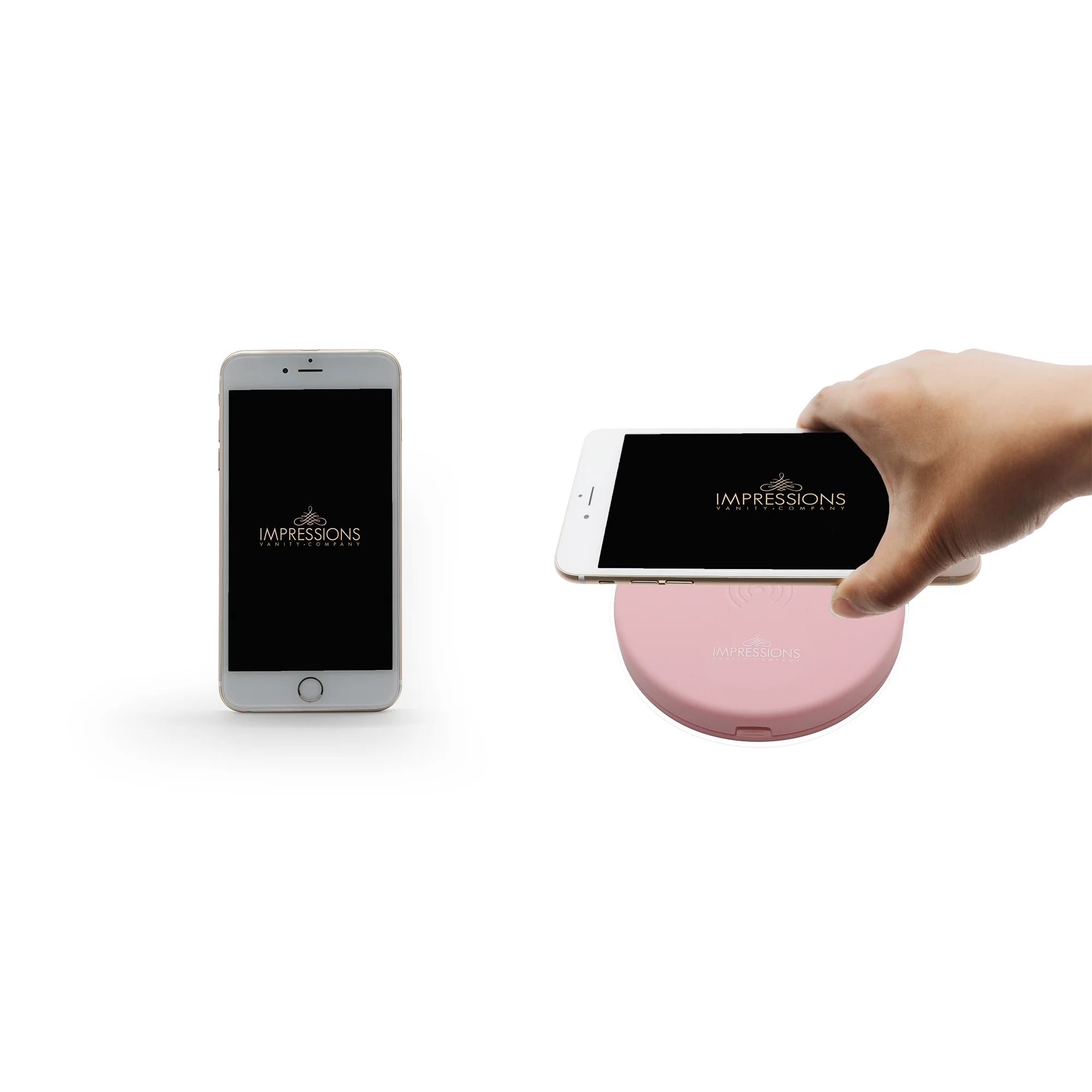 Aurora Compact Mirror with Wireless Power Bank Charging Base - Image 8