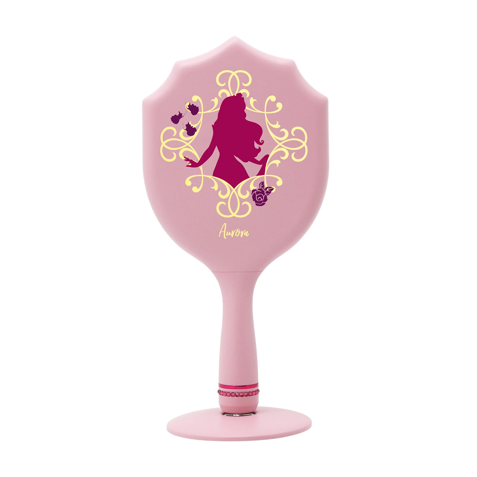 Aurora LED Handheld Makeup Mirror With Standing Base - Image 2