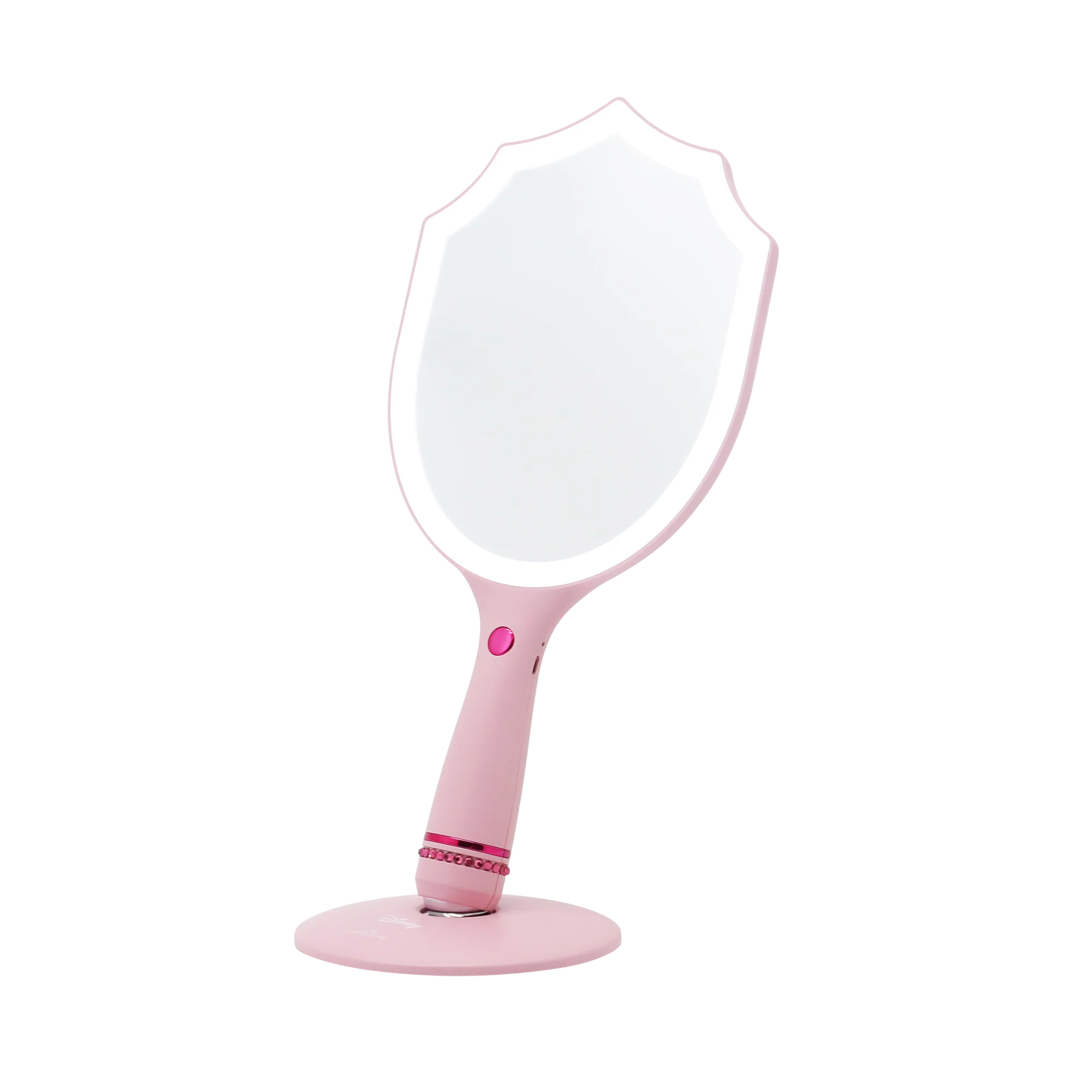 Aurora LED Handheld Makeup Mirror With Standing Base - Image 4
