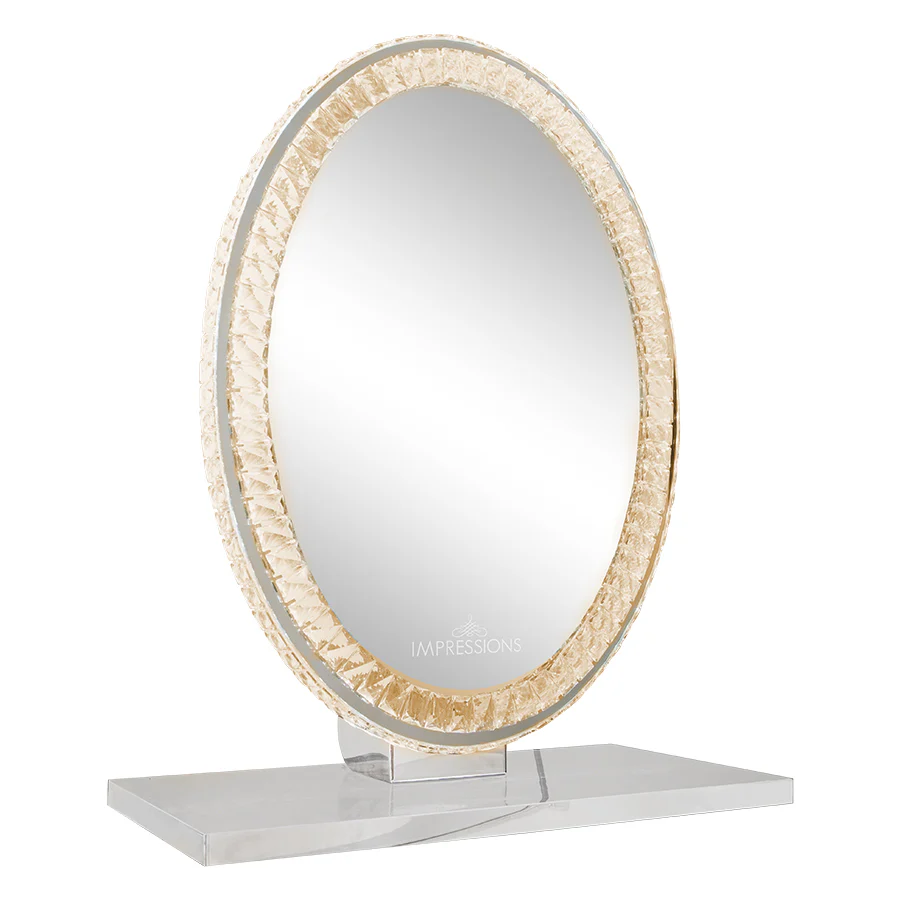 Diamond Collection OVAL Premium Illuminated Vanity Mirror - Image 2