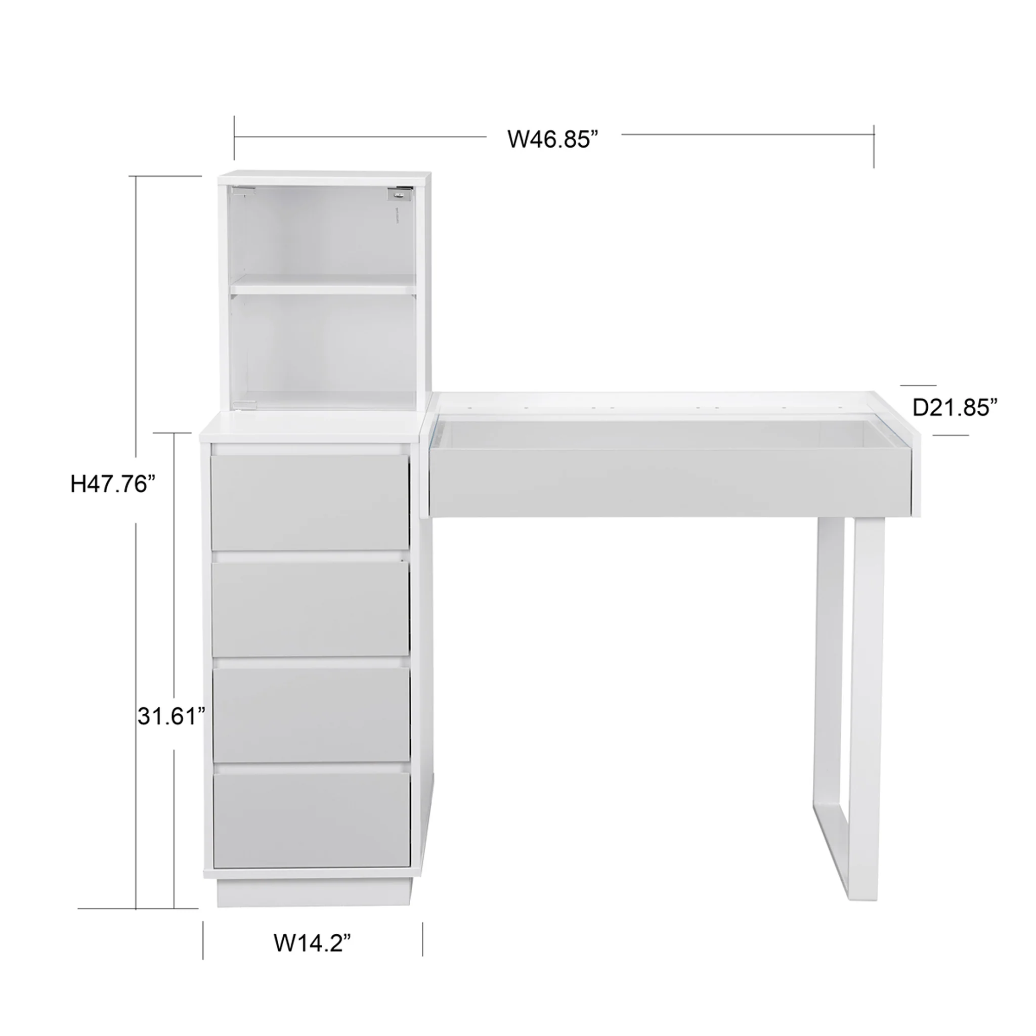 SlayStation® Duet Vanity Table Desk - Image 10