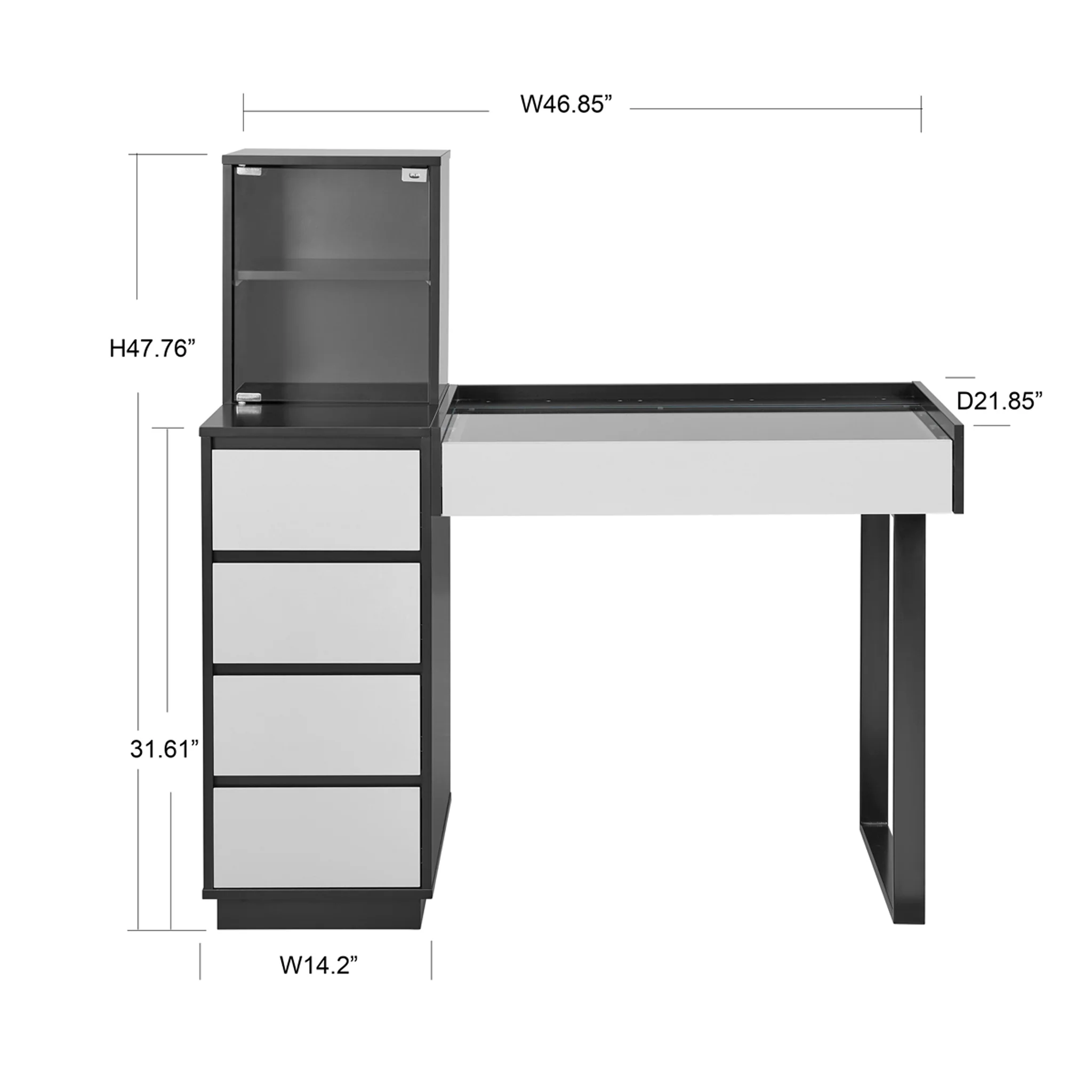 SlayStation® Duet Vanity Table Desk - Image 11