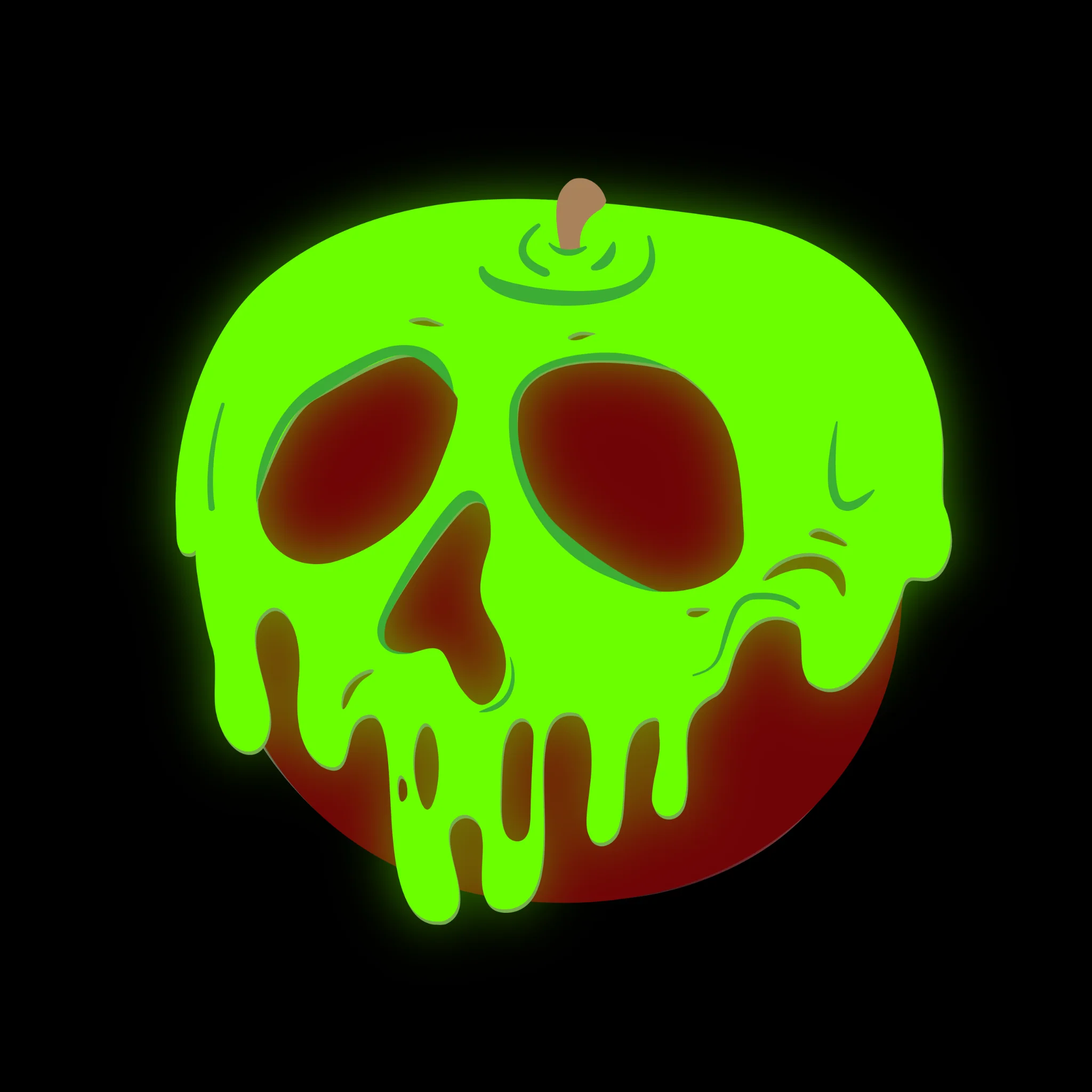 Evil Queen Poison Apple LED Figural Compact Mirror - Image 2