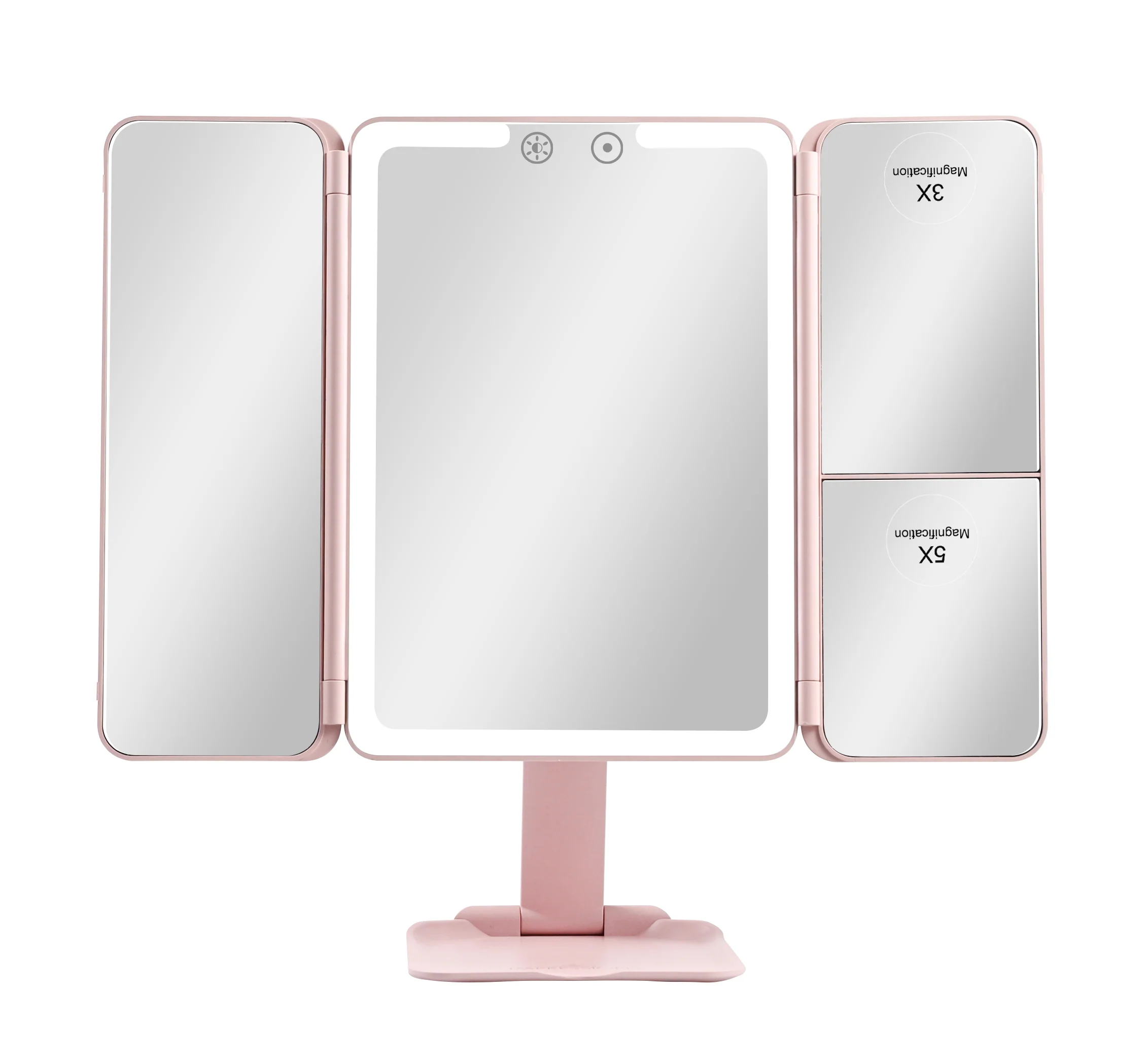Flex Mini Trifold LED Makeup Mirror With Stand - Image 16