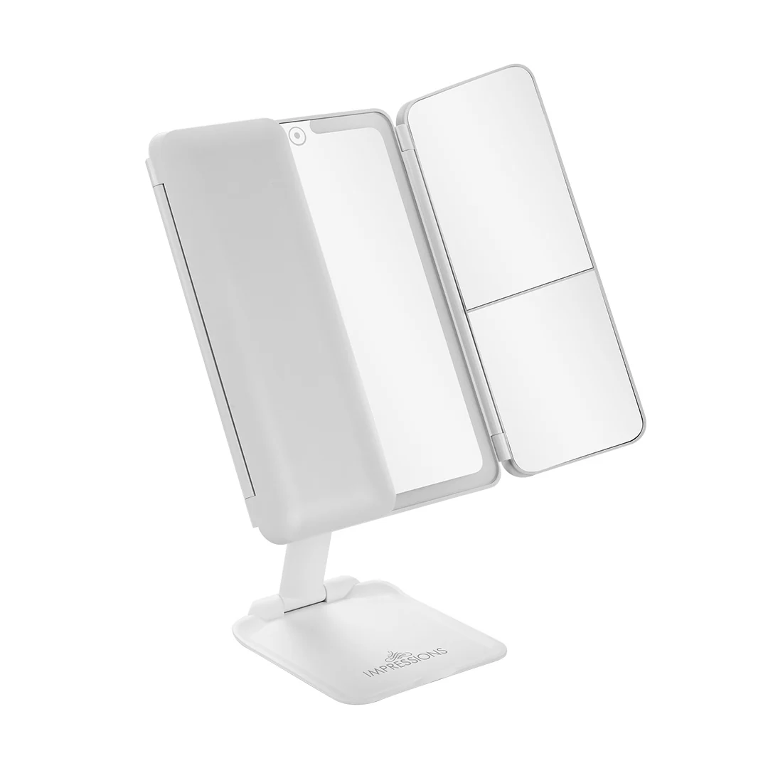 Flex Mini Trifold LED Makeup Mirror With Stand - Image 8