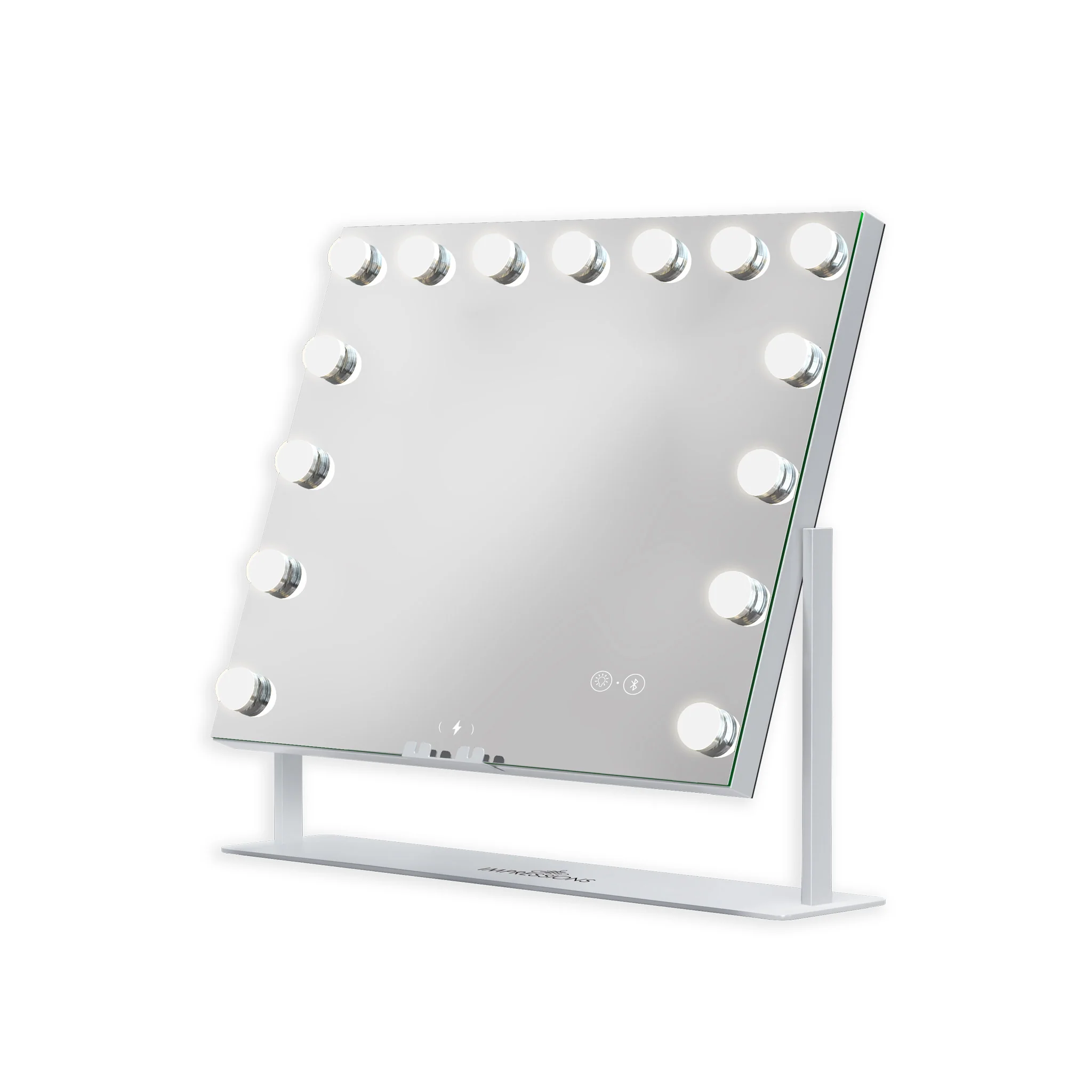 Gilded Tri-Tone LED Makeup Mirror W/ Bluetooth Speakers - Image 11