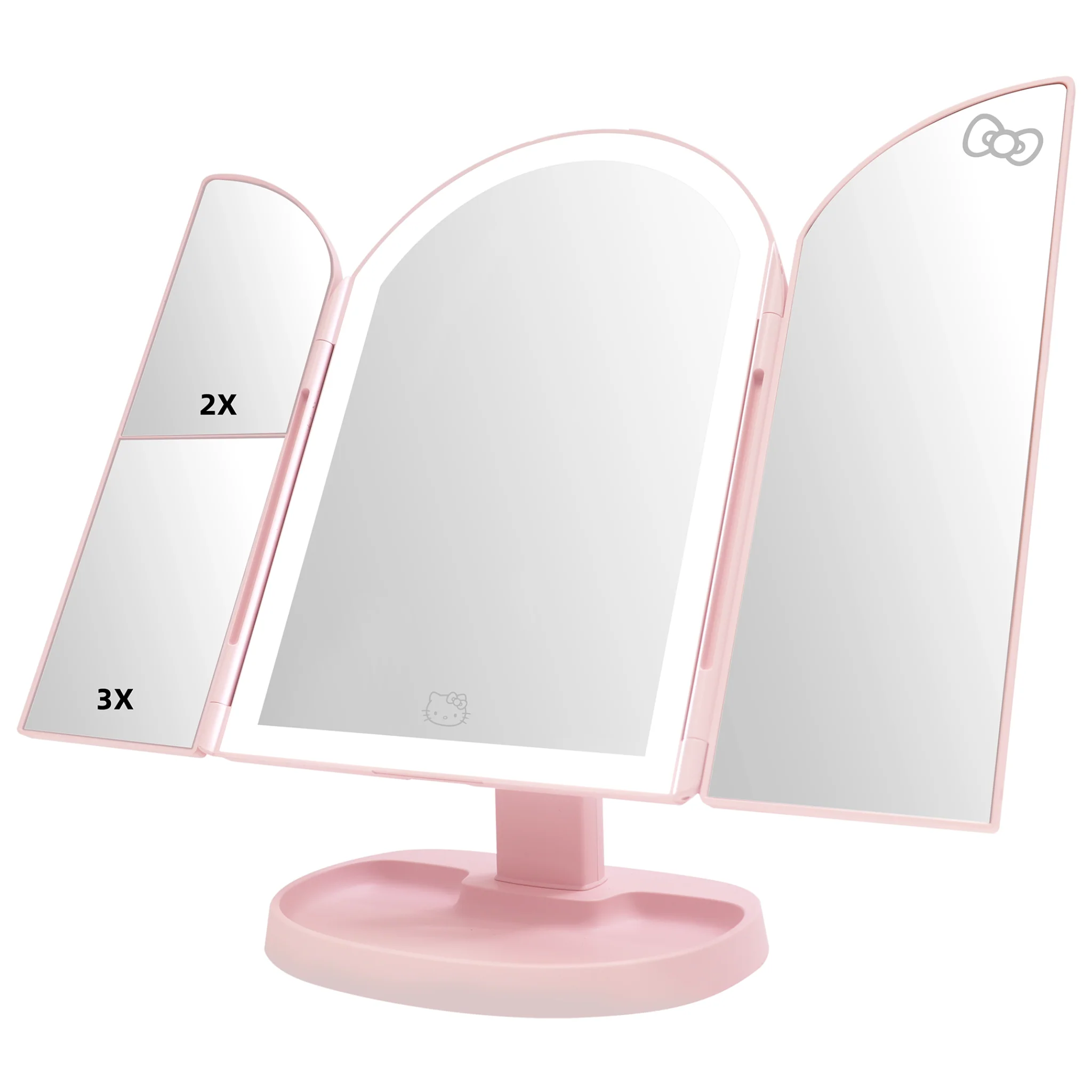 Hello Kitty® Bowtastic Arch Trifold LED Makeup Mirror - Image 2