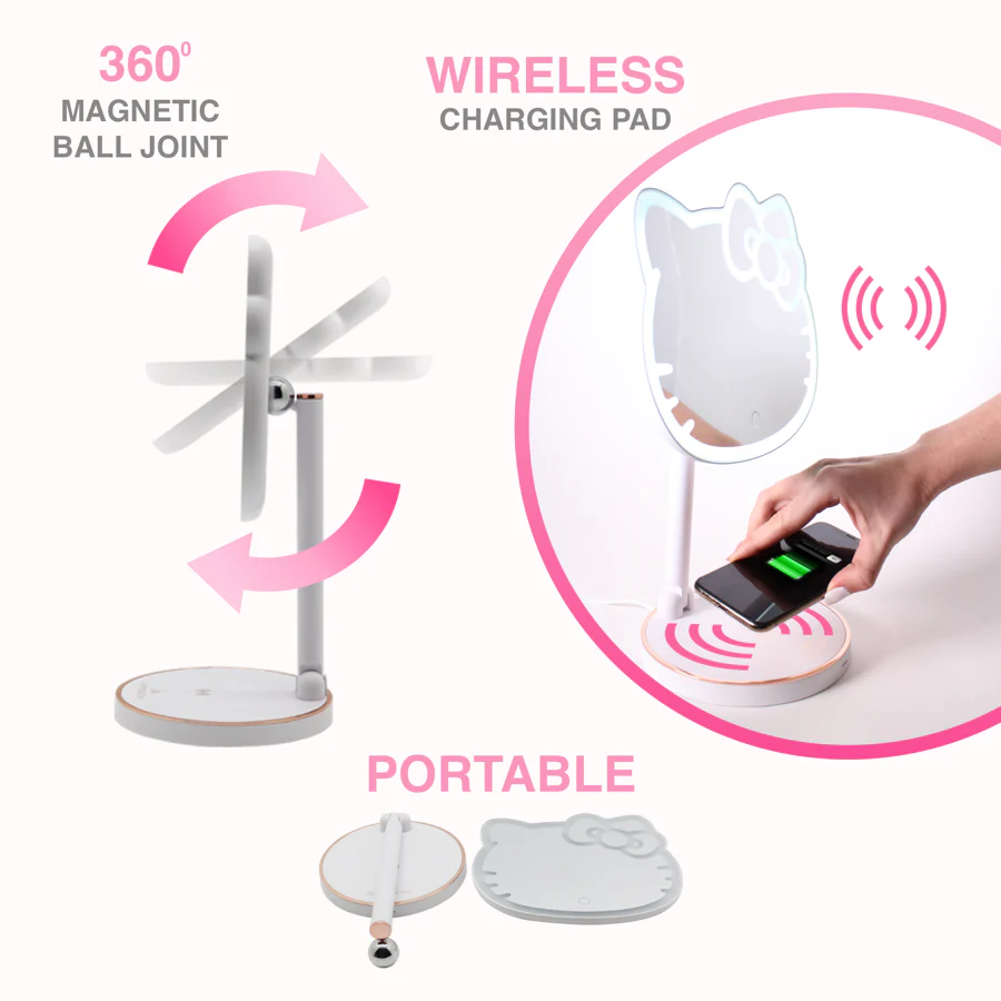 Hello Kitty LED Rechargeable Makeup Mirror - Image 7