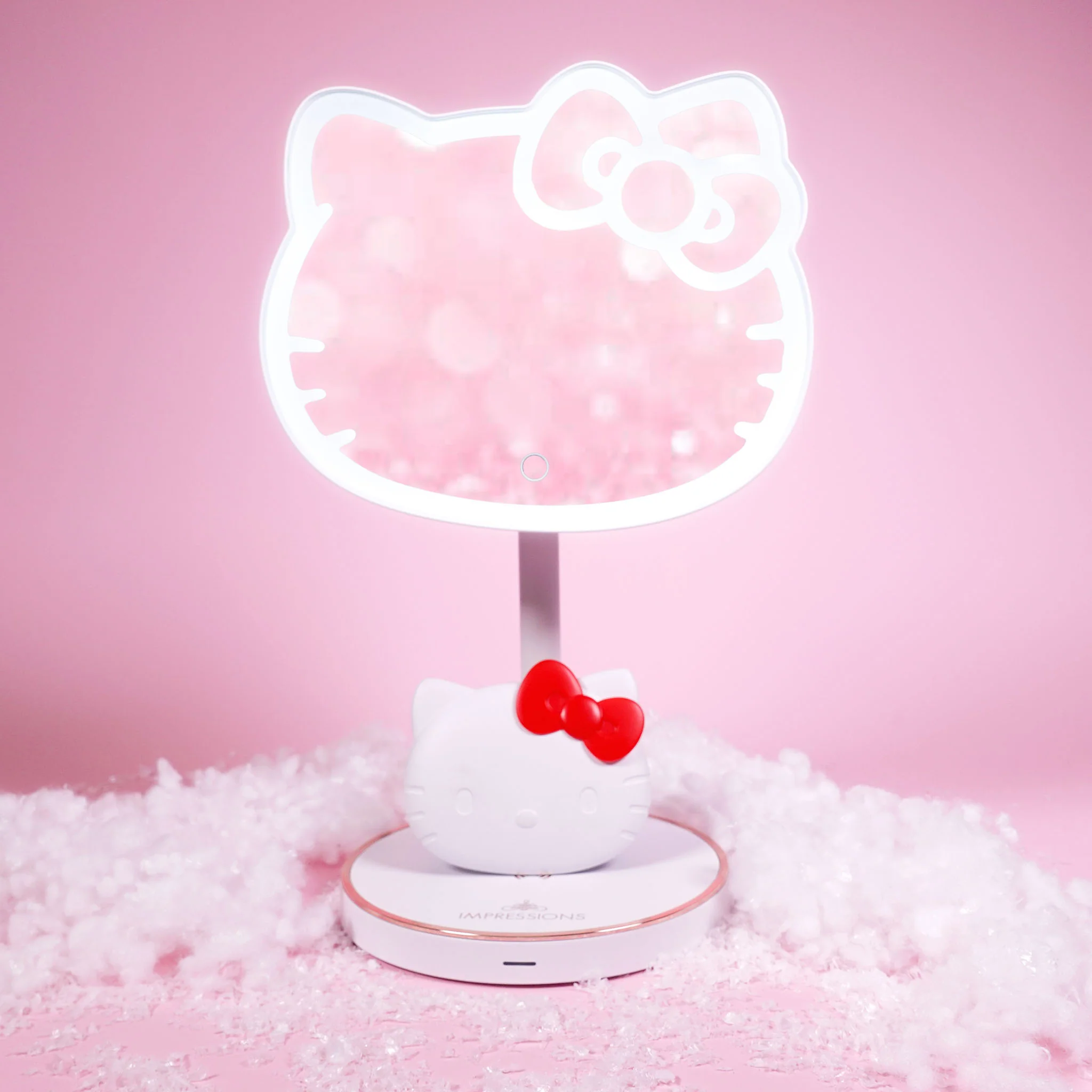 Hello Kitty LED Rechargeable Makeup Mirror + Wireless Compact Bundle - Image 3