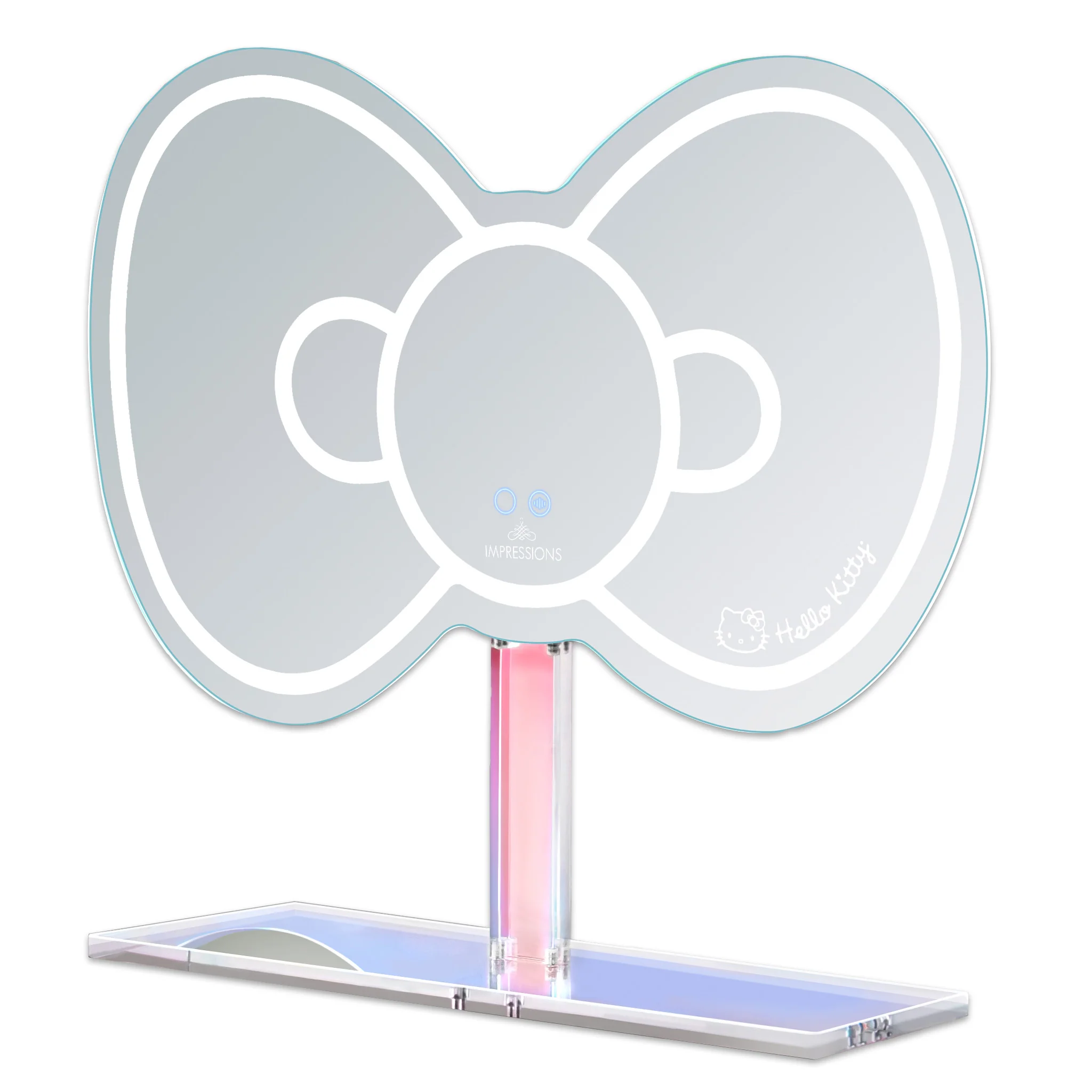Hello Kitty® RGB Bow Wall Mirror W/ Detachable Base - Image 3