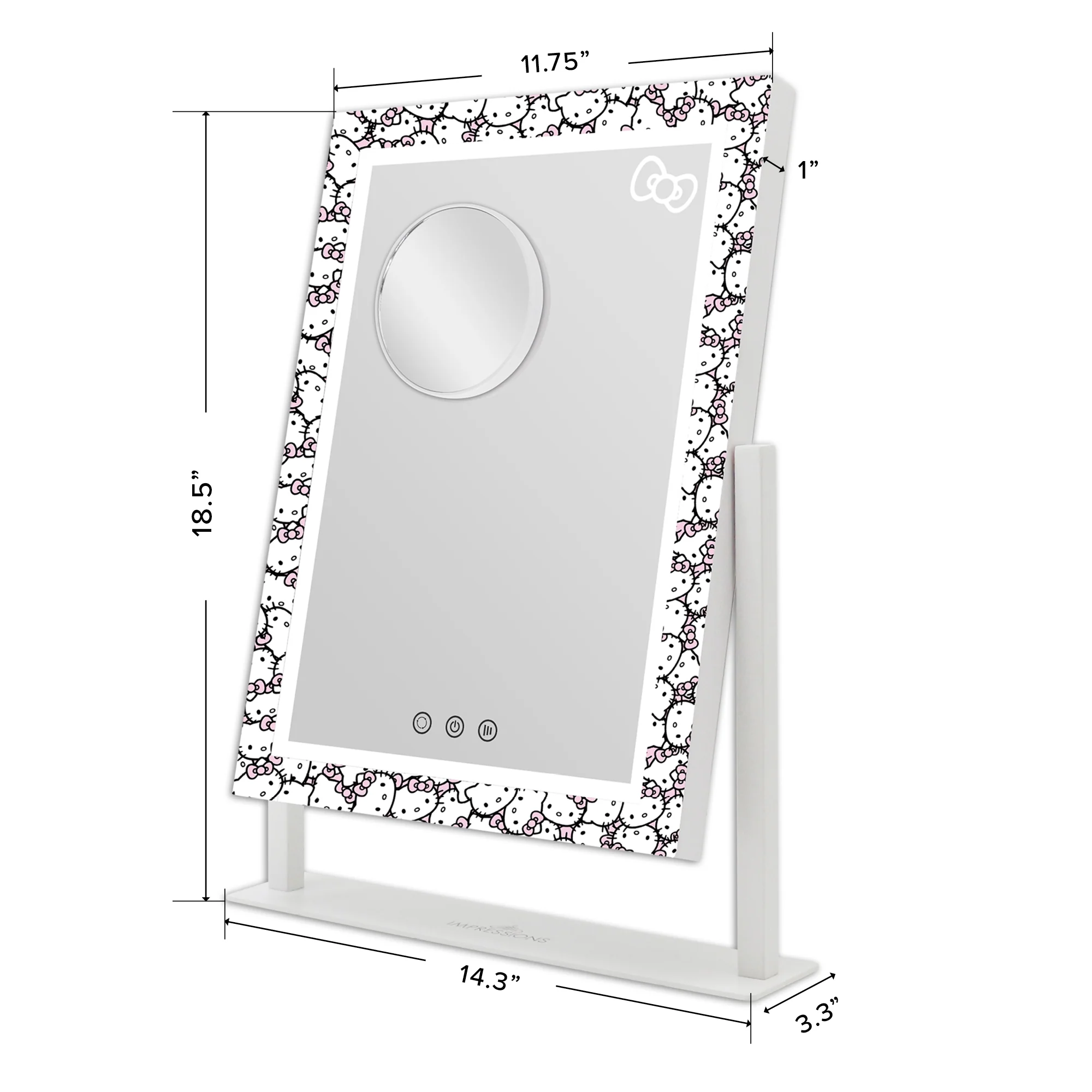 Hello Kitty Tri-Tone LED Makeup Mirror - Image 6