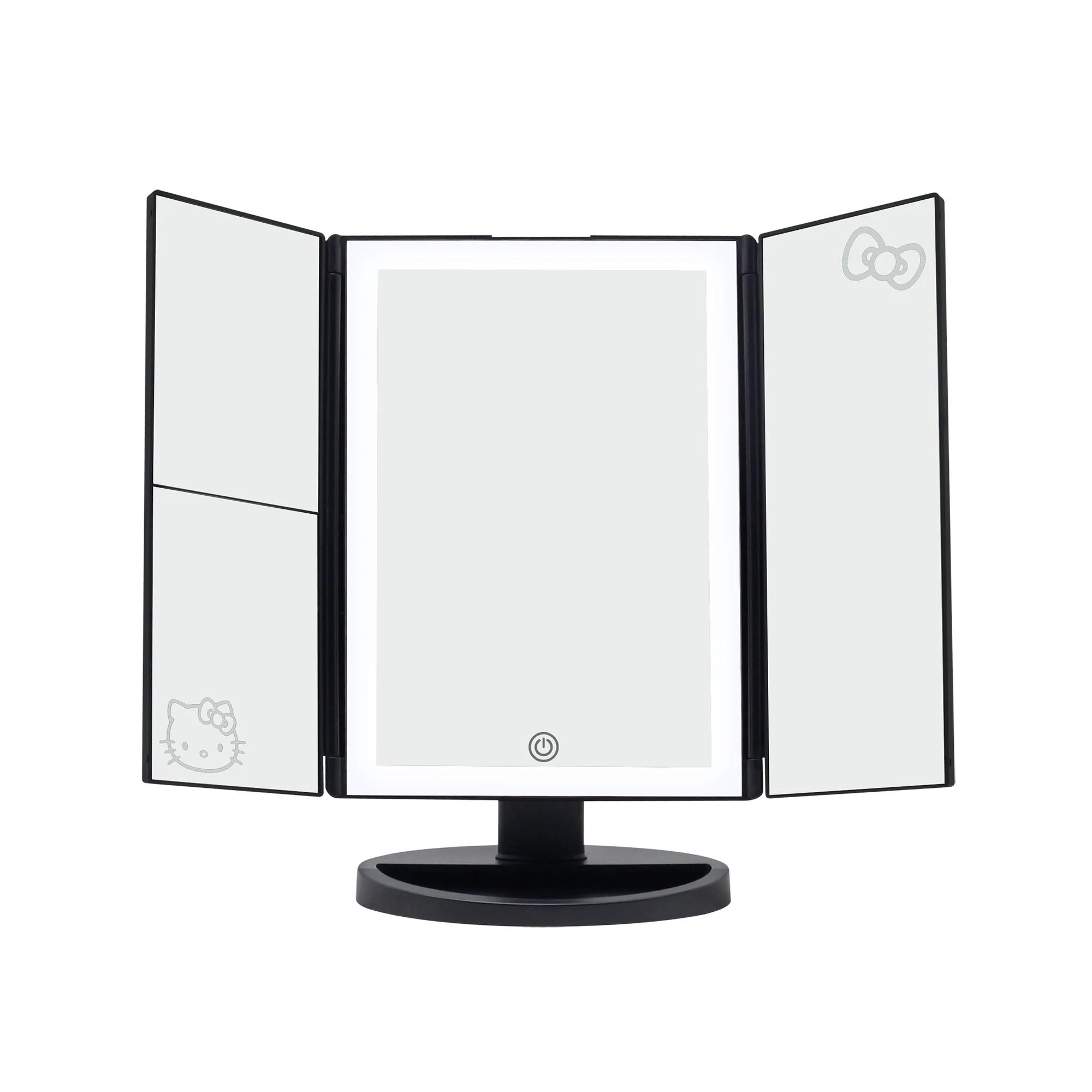 Hello Kitty Trifold LED Tri-Tone Makeup Mirror with Magnification - Image 2