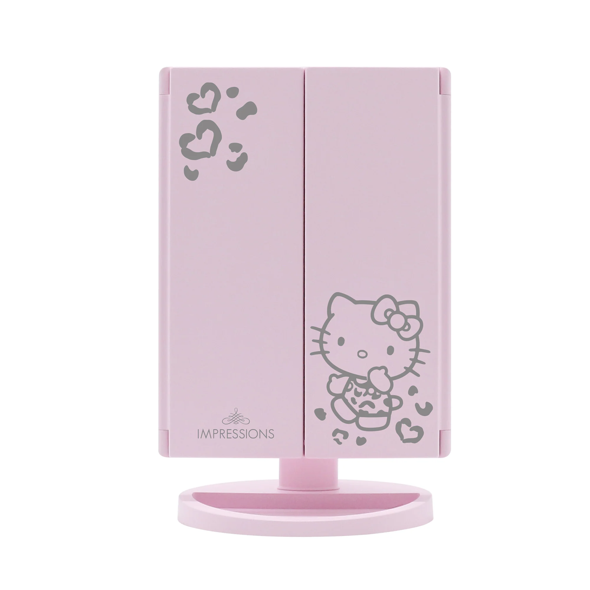 Hello Kitty Trifold LED Tri-Tone Makeup Mirror with Magnification - Image 8