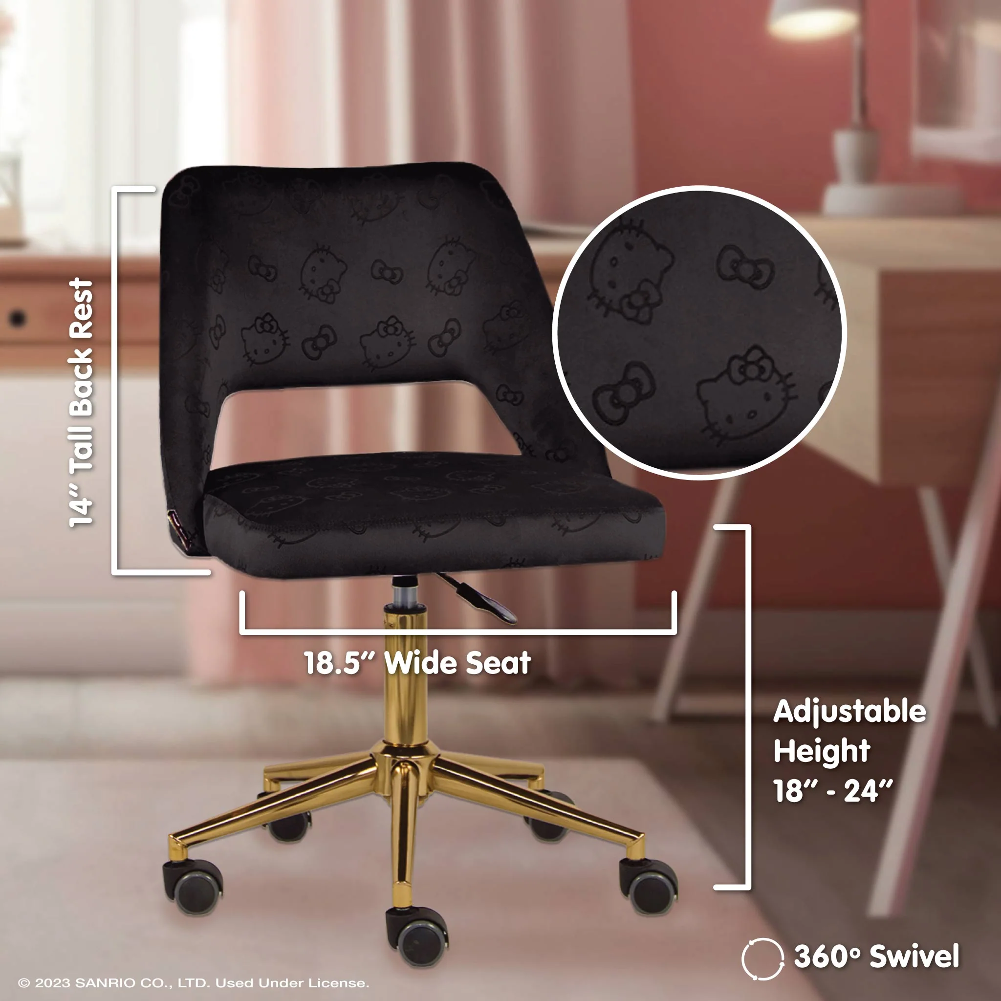 Hello Kitty® Vanity Swivel Chair - Image 16