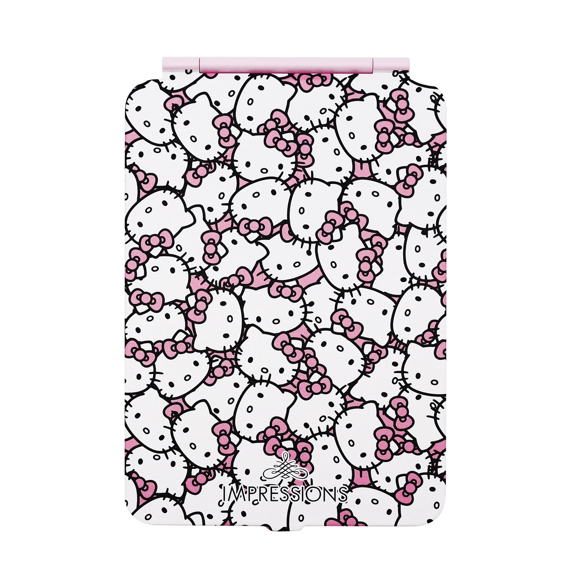 Hello Kitty (White/Pink) Touch Pad Mini Tri-Tone LED Makeup Mirror - Image 3
