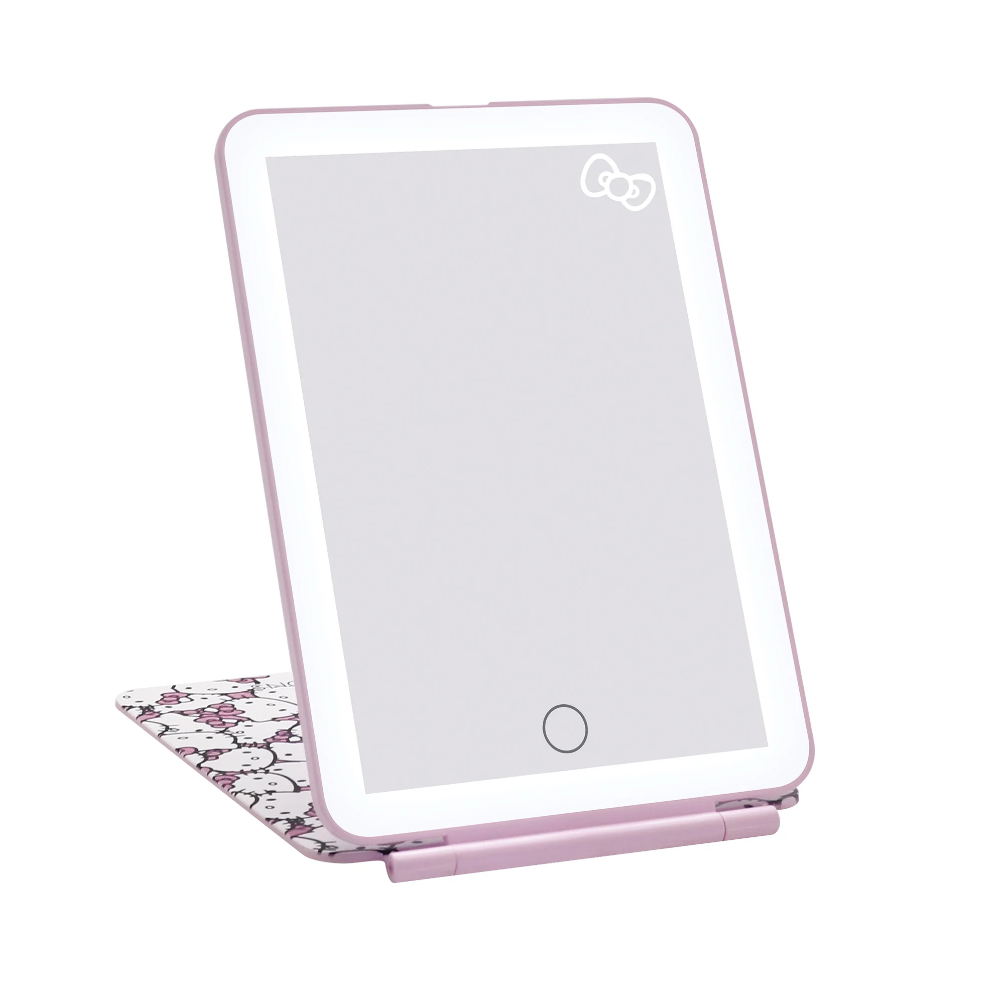 Hello Kitty (White/Pink) Touch Pad Mini Tri-Tone LED Makeup Mirror - Image 5