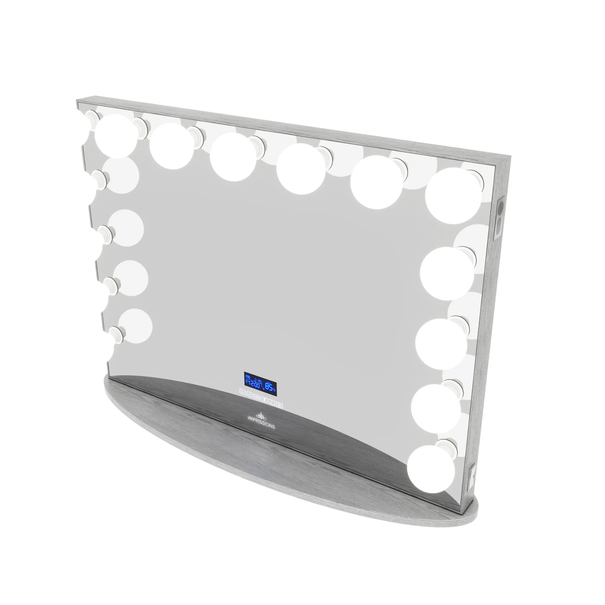 Hollywood Glow Pro "Wood Grain Finish" Vanity Mirror w/Bluetooth - Image 2