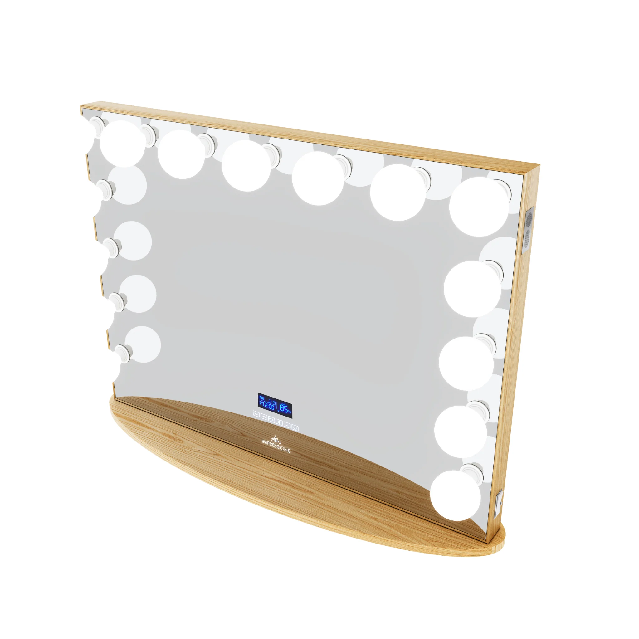 Hollywood Glow Pro "Wood Grain Finish" Vanity Mirror w/Bluetooth - Image 4