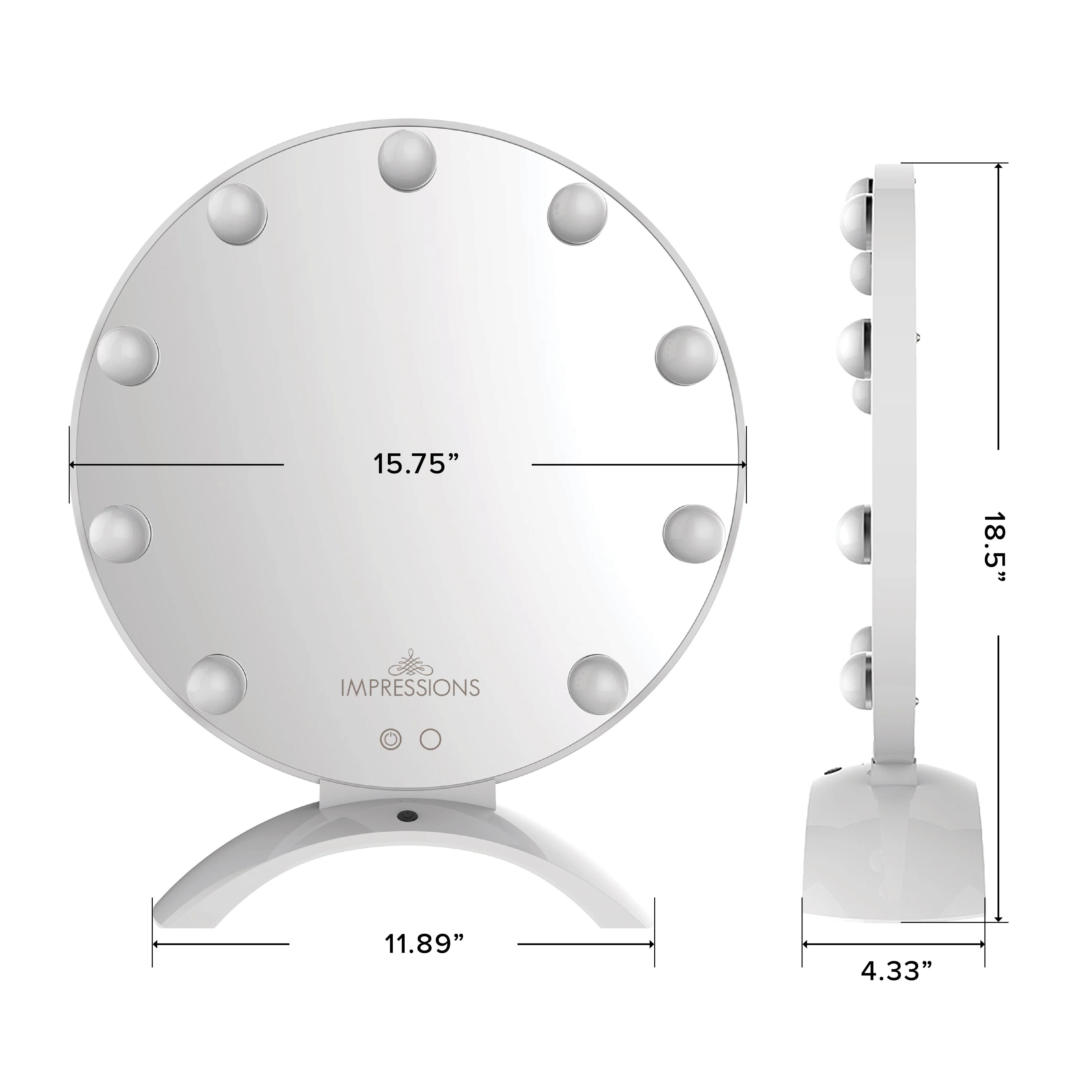 Hollywood Soleil Duo-Tone LED Makeup Mirror with UV Gel Curing Lamp - Image 6