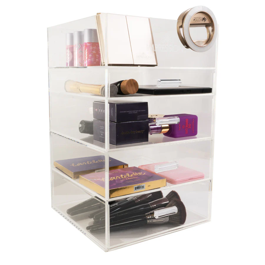 5-Tier Acrylic Makeup Organizer with Open Top - Image 3