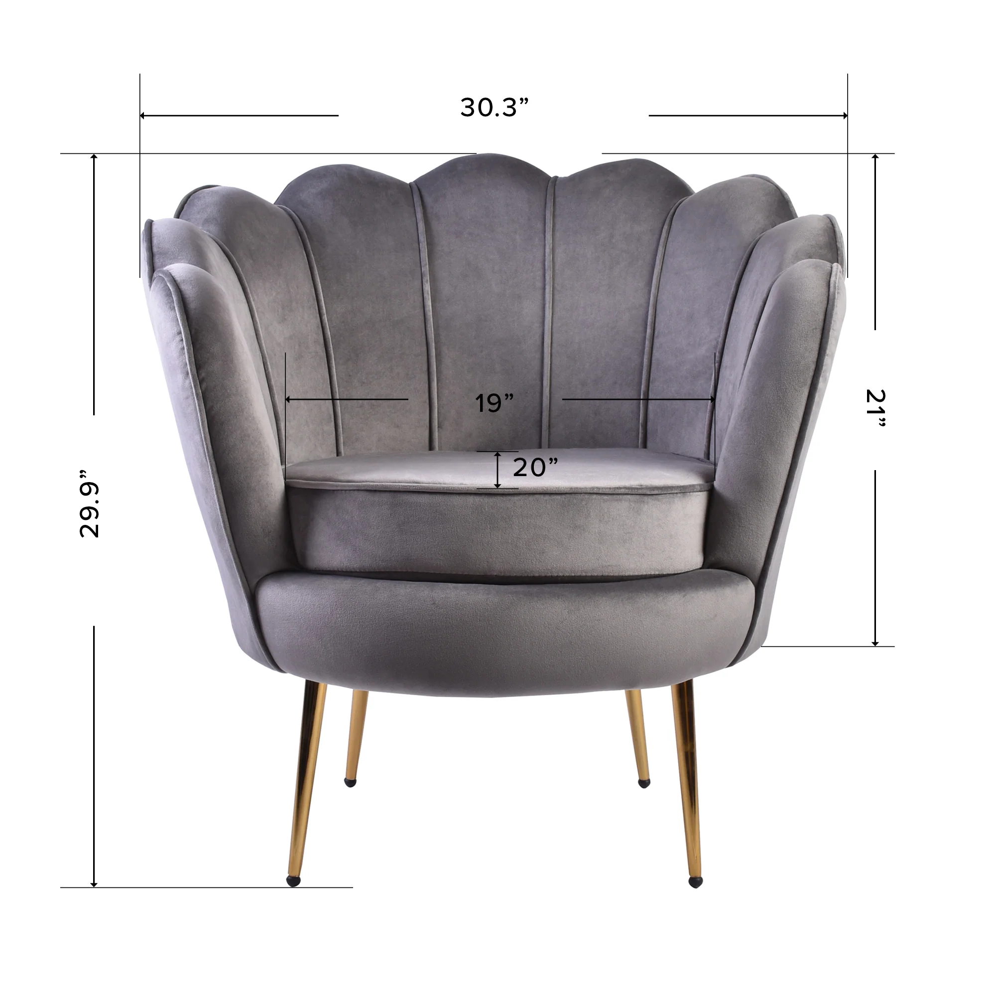 Isabella Channel Tufted Vanity Armchair - Image 10