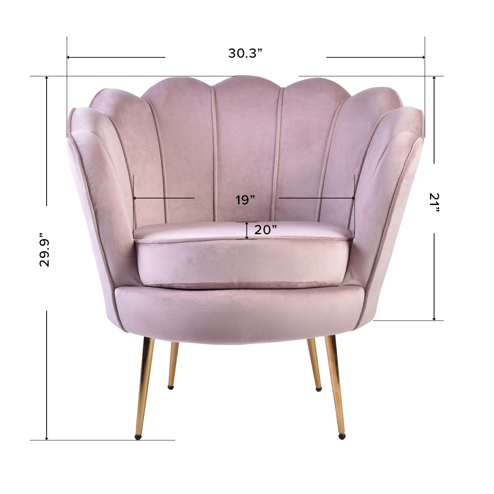 Isabella Channel Tufted Vanity Armchair - Image 15
