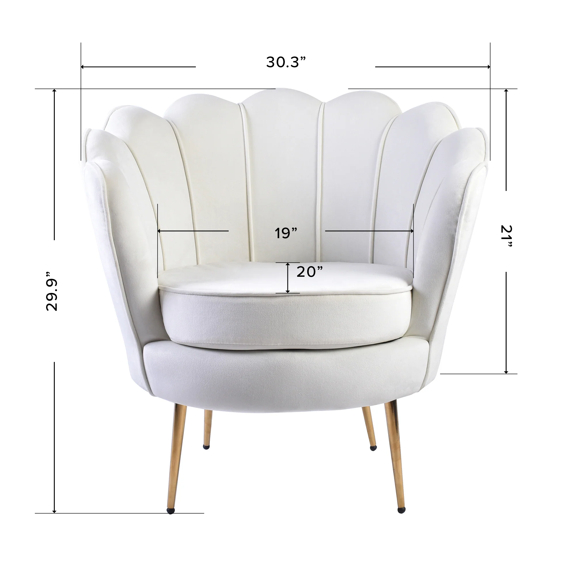 Isabella Channel Tufted Vanity Armchair - Image 20