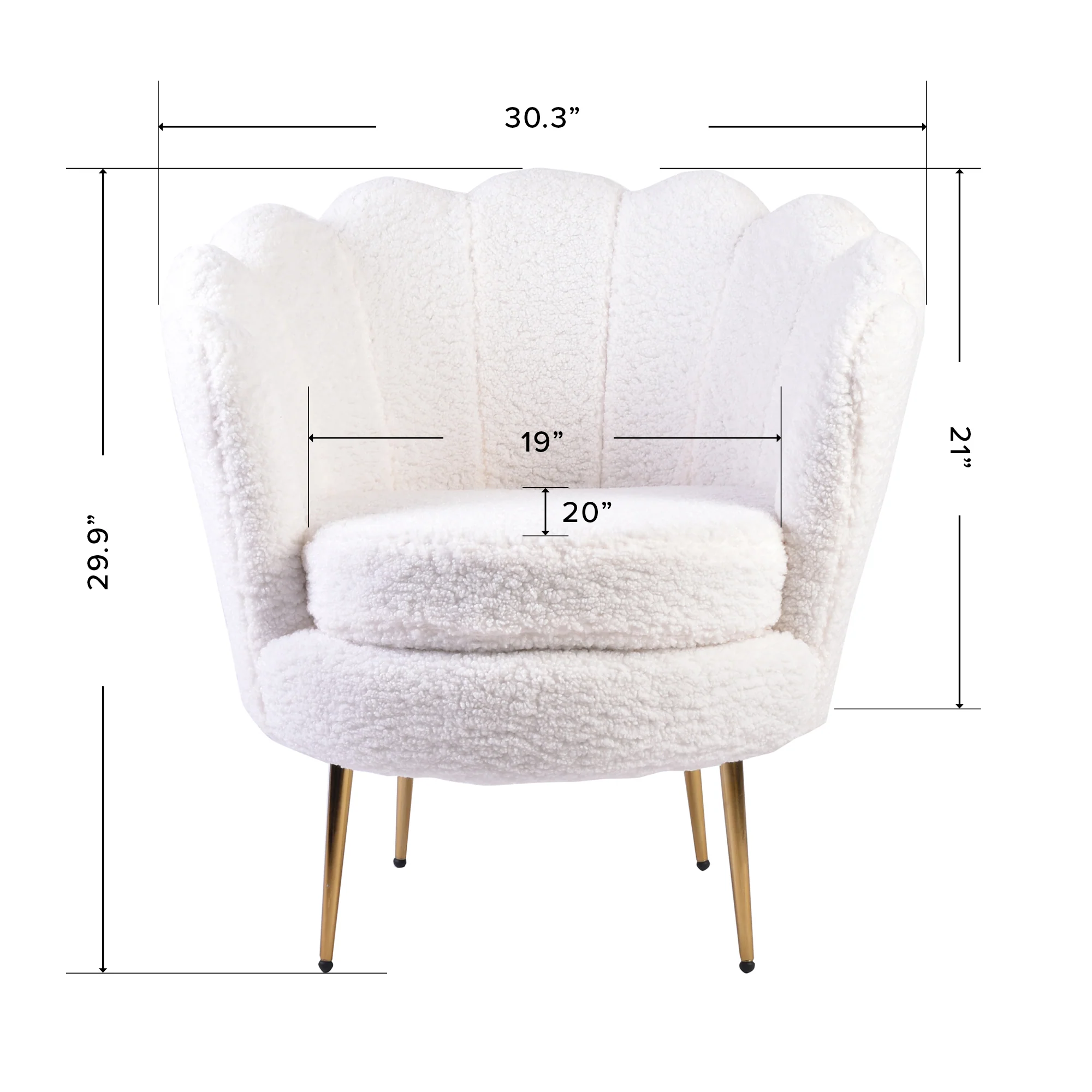 Isabella Channel Tufted Vanity Armchair - Image 5