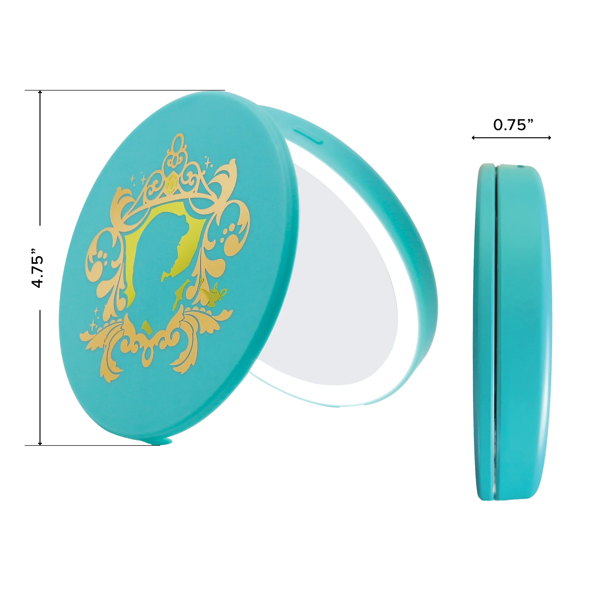 Jasmine Compact Mirror with Wireless Power Bank Charging Base - Image 9