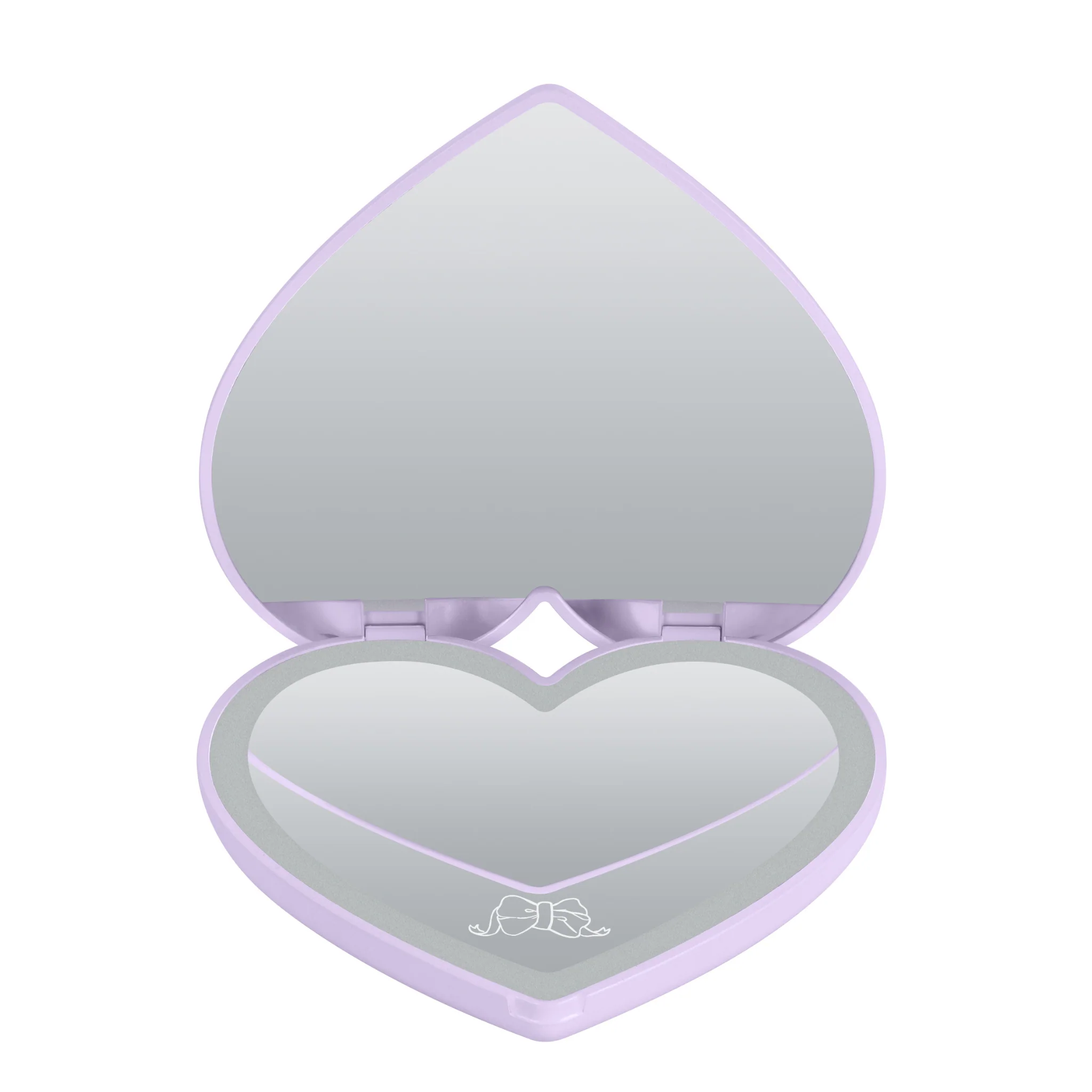 Kuromi™ “Lovely Ribbon” LED Heart Compact Mirror - Image 4