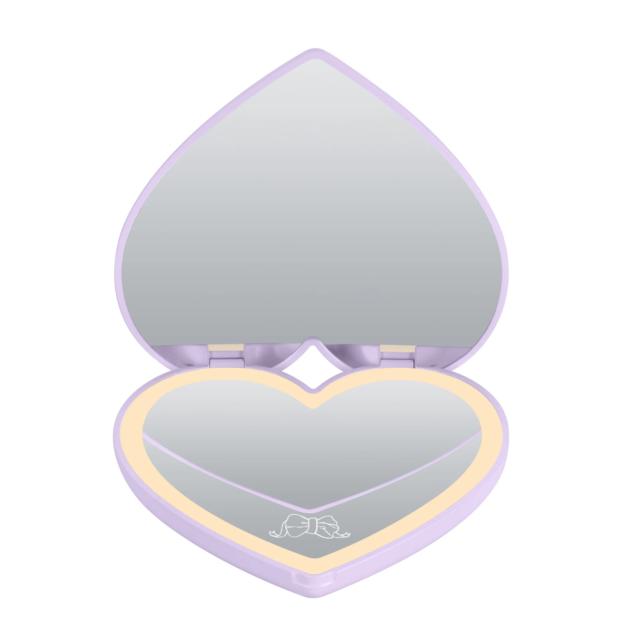 Kuromi™ “Lovely Ribbon” LED Heart Compact Mirror - Image 5