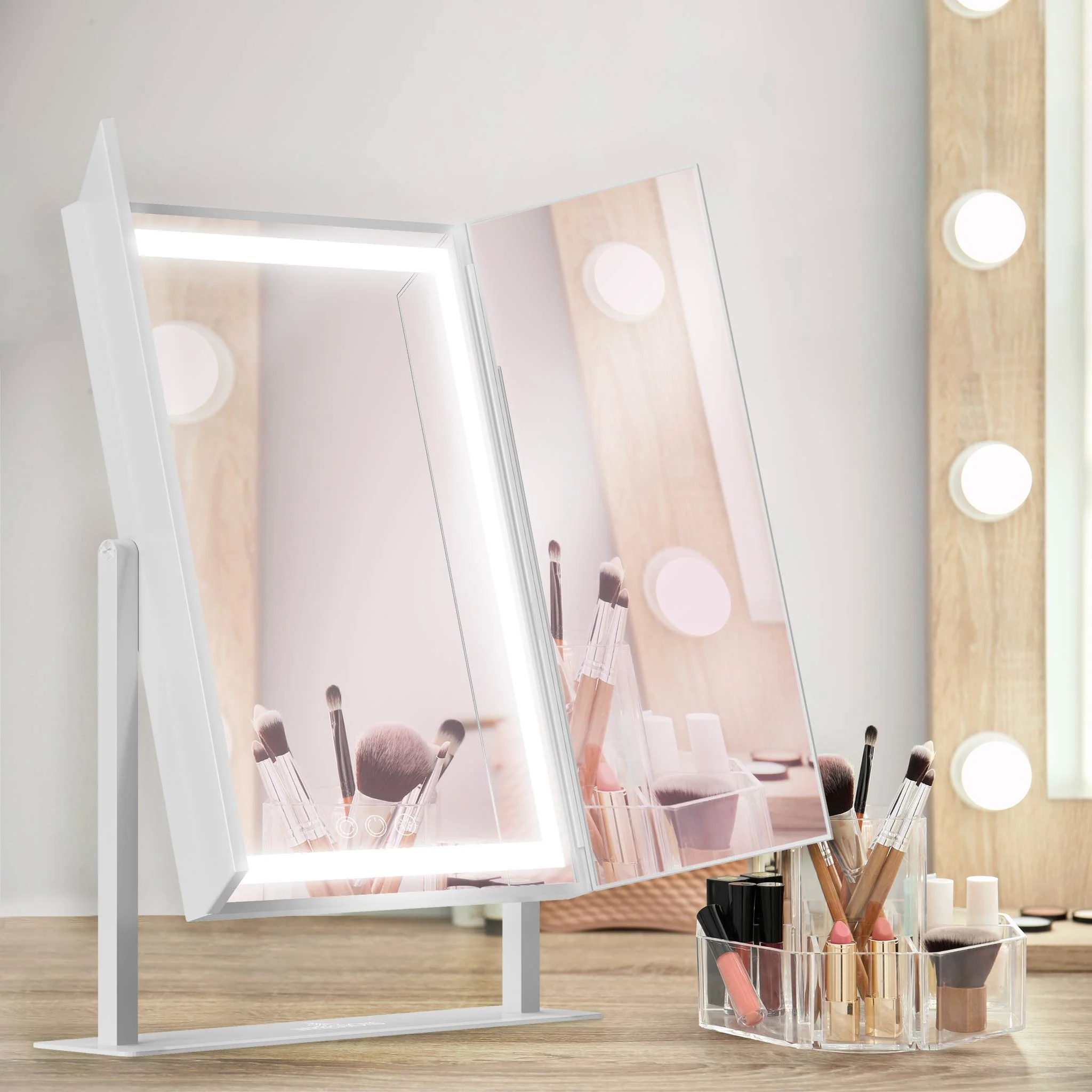 Lavish Trifold LED Tri-Tone Makeup Mirror - Image 16