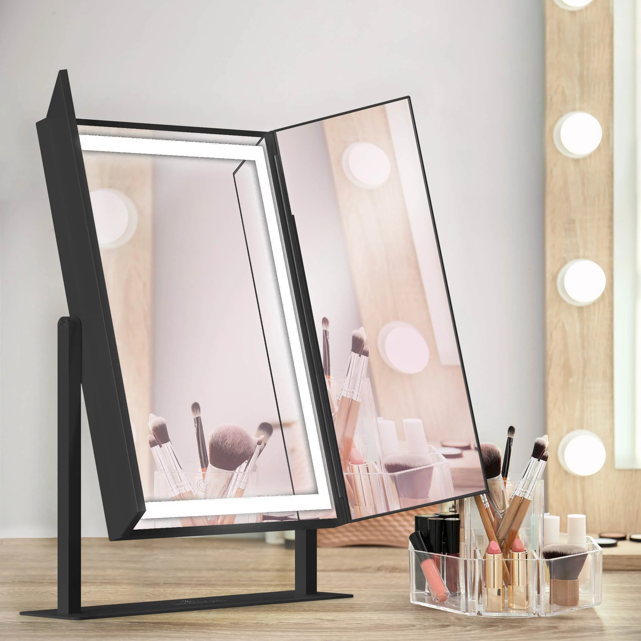 Lavish Trifold LED Tri-Tone Makeup Mirror - Image 18