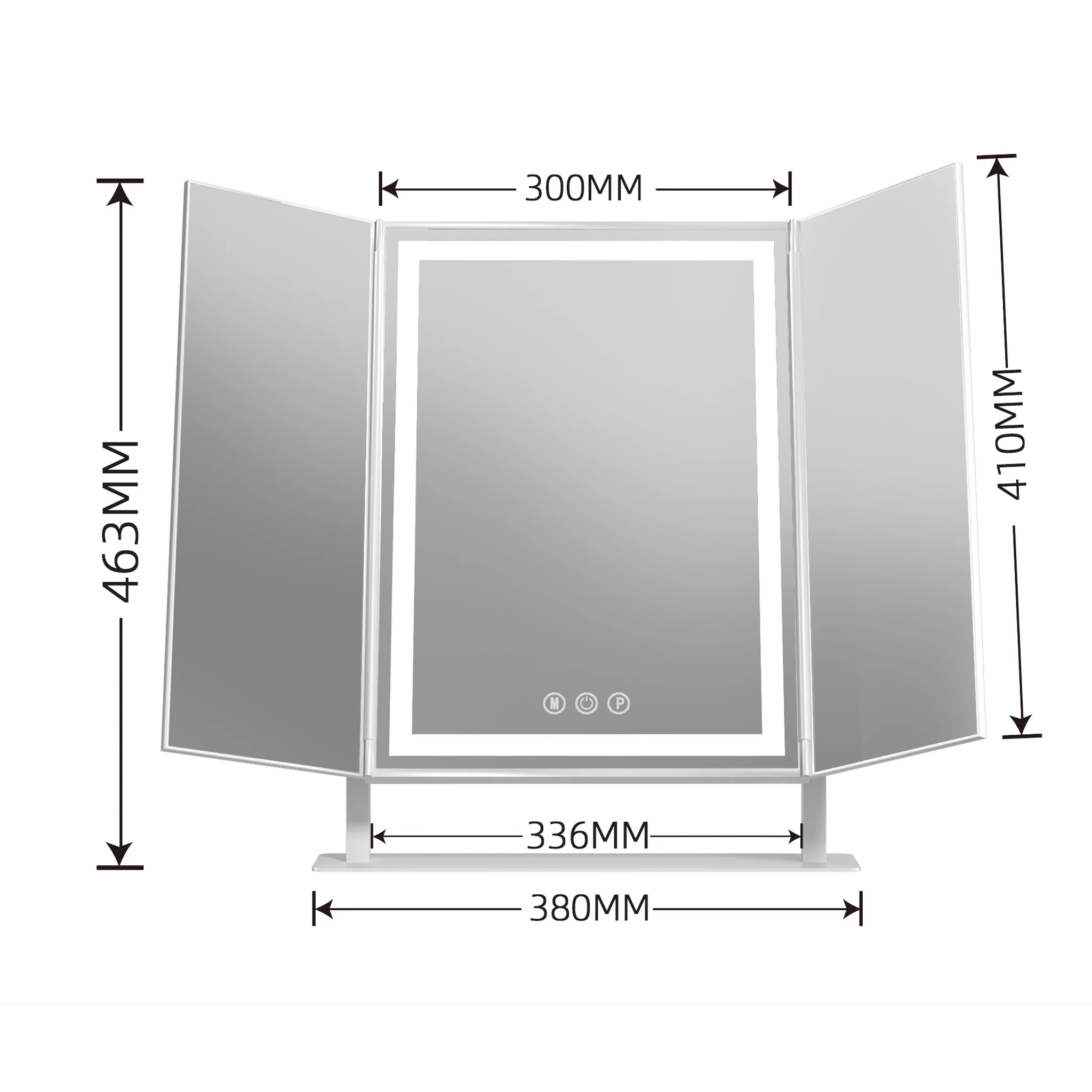 Lavish Trifold LED Tri-Tone Makeup Mirror - Image 5
