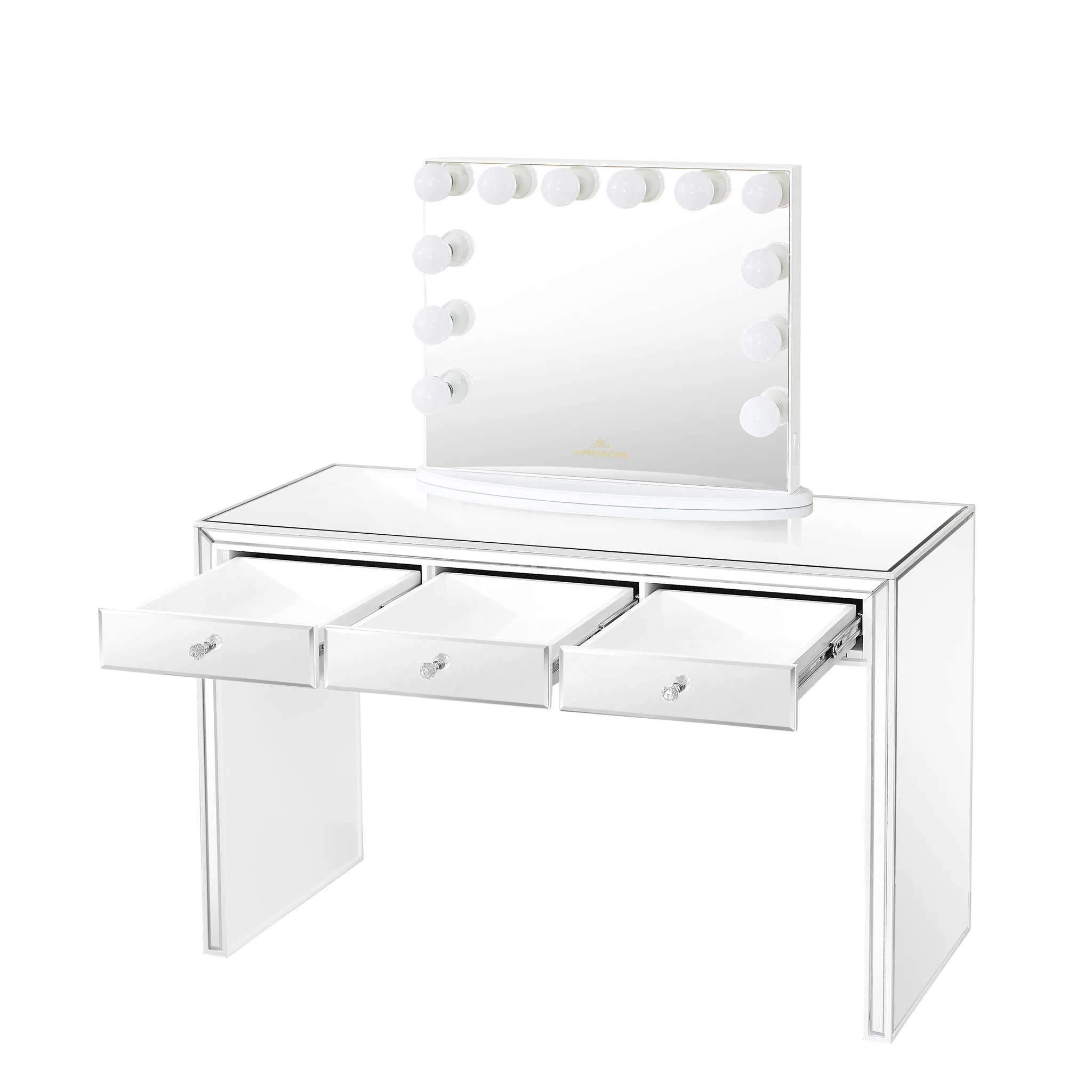 Leah Premium Mirrored Vanity Table - Image 4