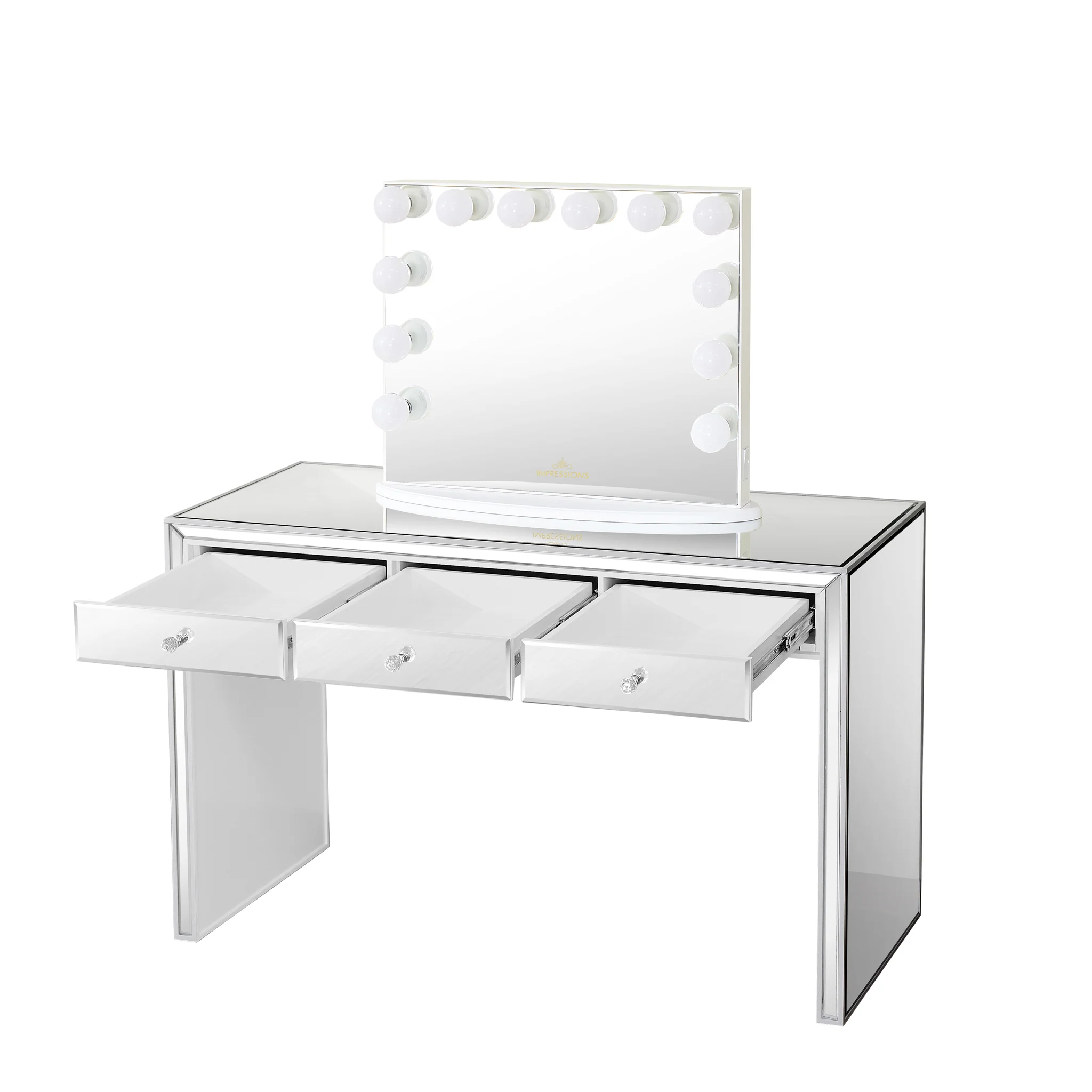 Leah Premium Mirrored Vanity Table - Image 9
