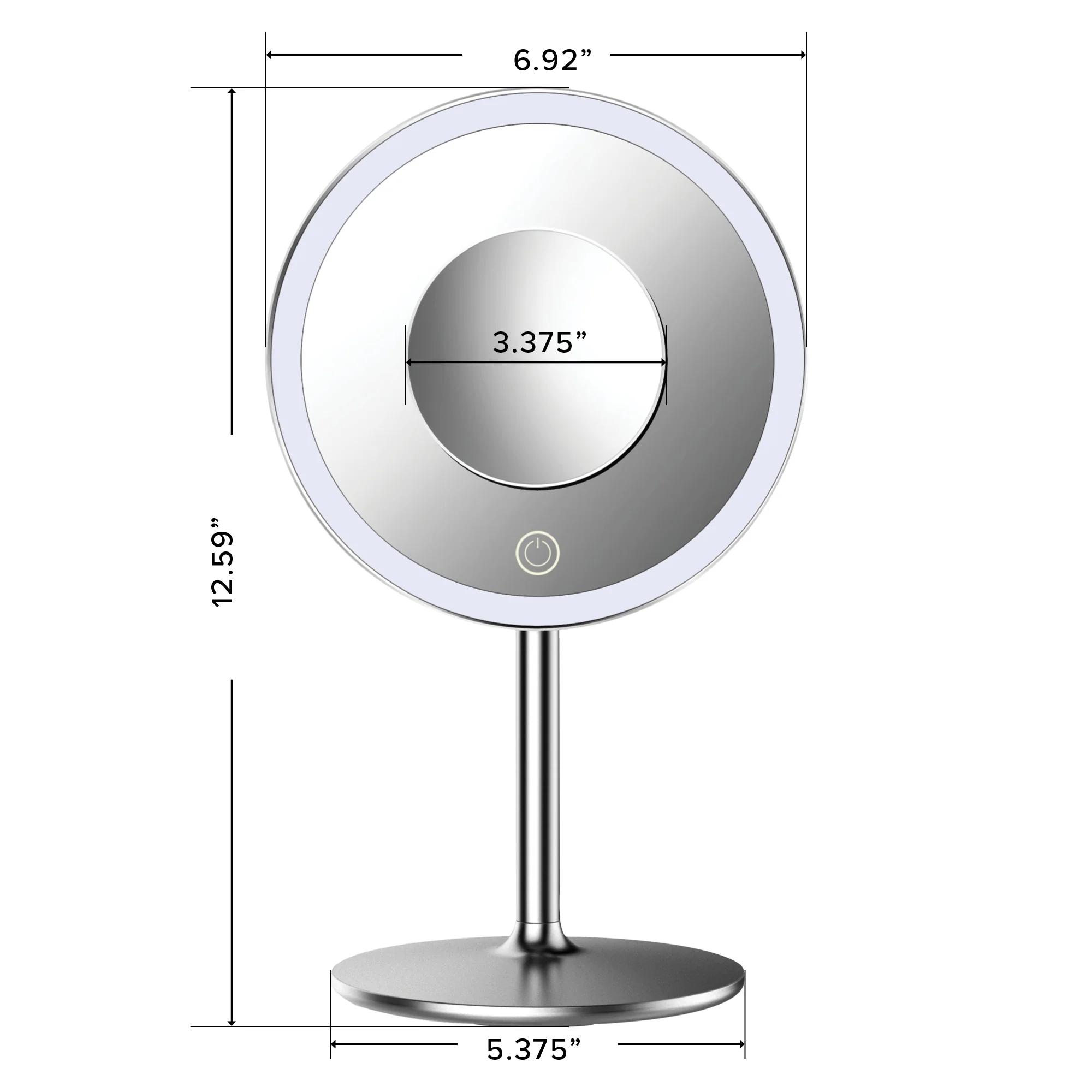 Luxe Tri-Tone LED Makeup Mirror - Image 4