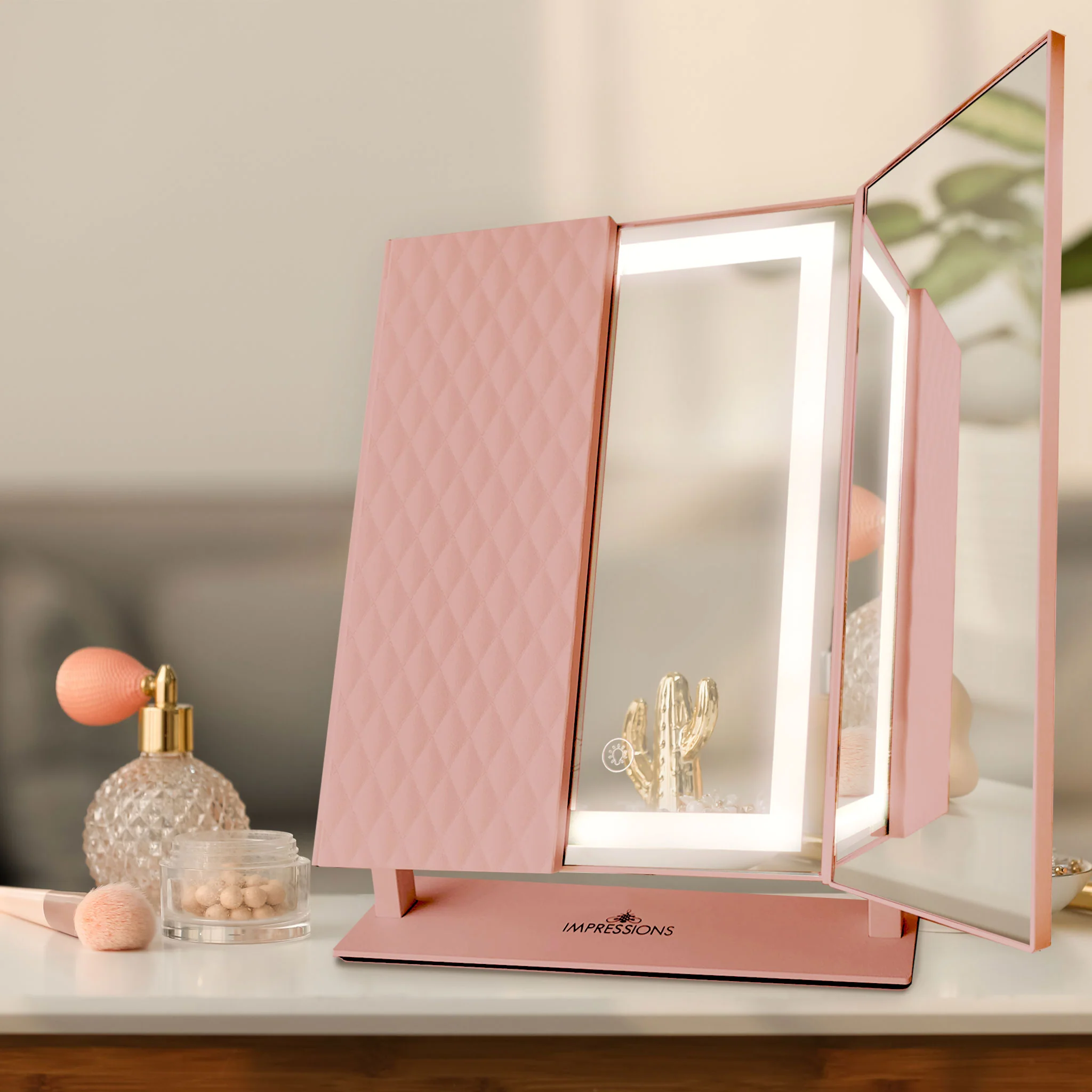 Luxury Trifold LED Tri-Tone Makeup Mirror - Image 16