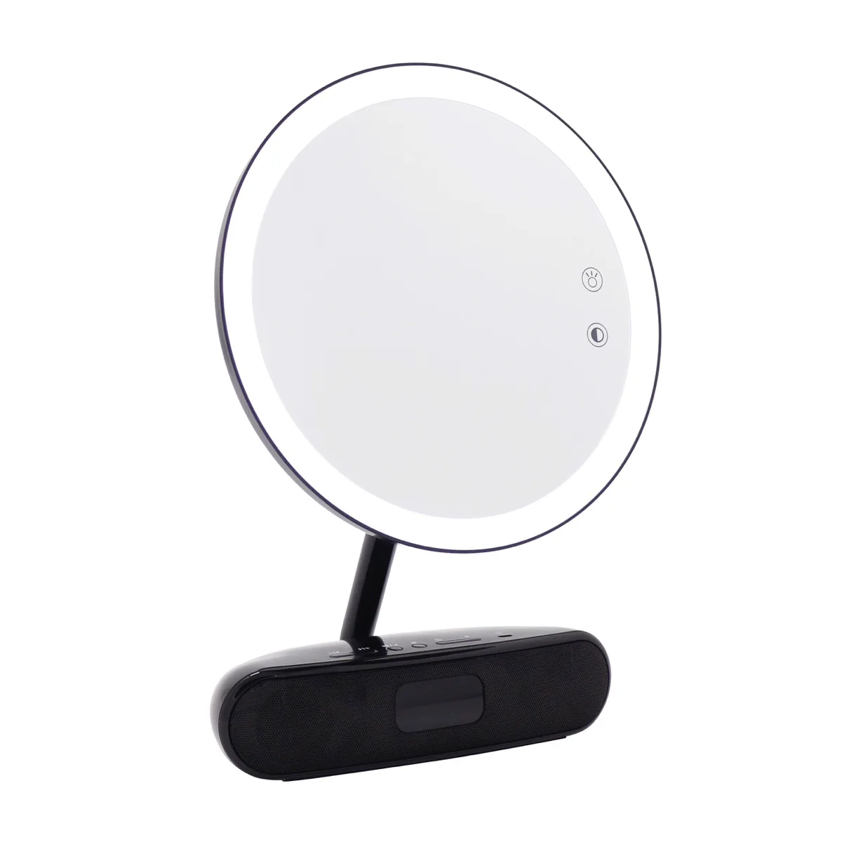 Melody 9-inch Round Duotone Makeup Mirror with Bluetooth Speakers - Image 12