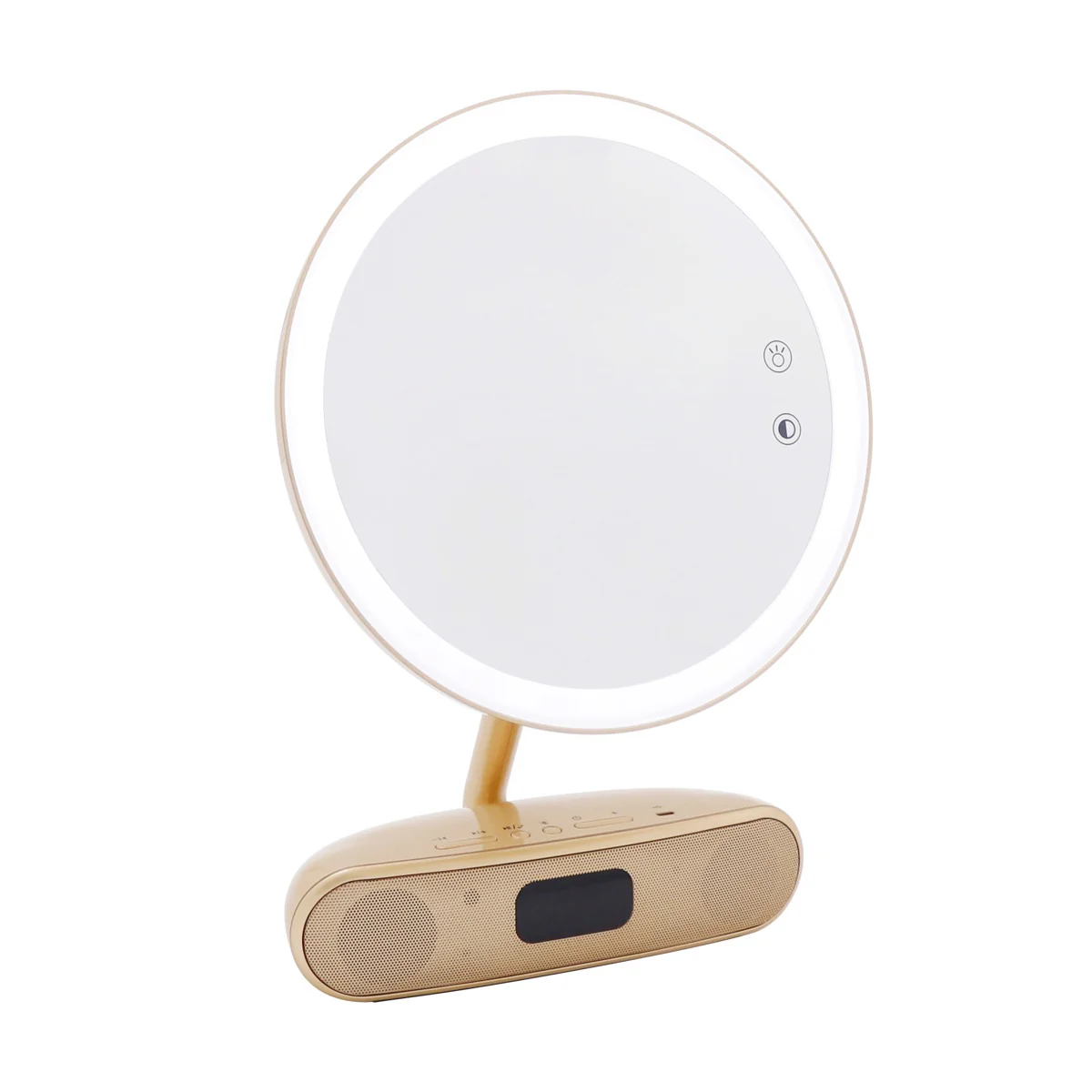 Melody 9-inch Round Duotone Makeup Mirror with Bluetooth Speakers - Image 7
