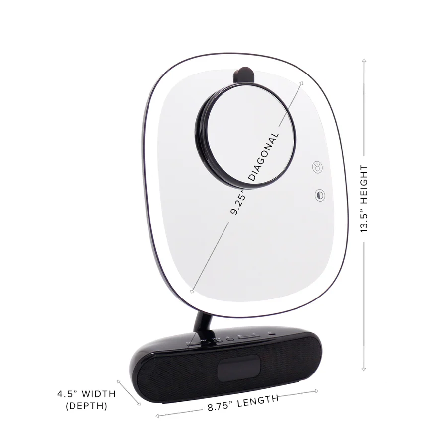 Melody Duotone Makeup Mirror with Bluetooth Speakers - Image 21