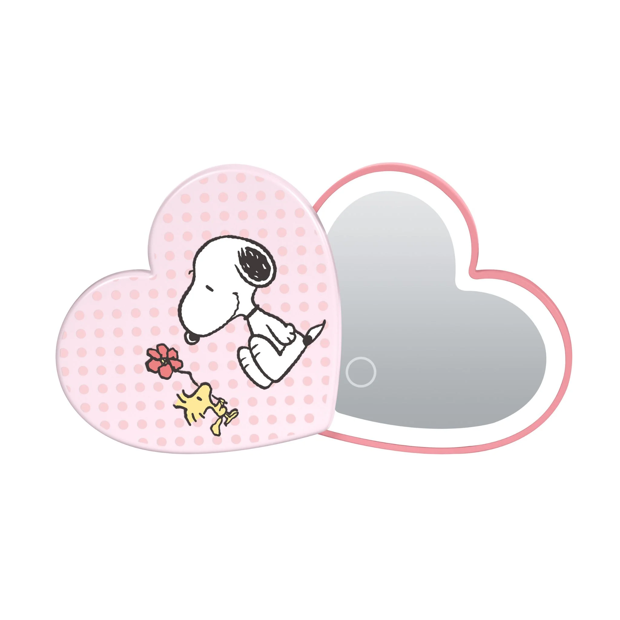 Peanuts™ Snoopy Swivel Heart Bow LED Compact Mirror - Image 8