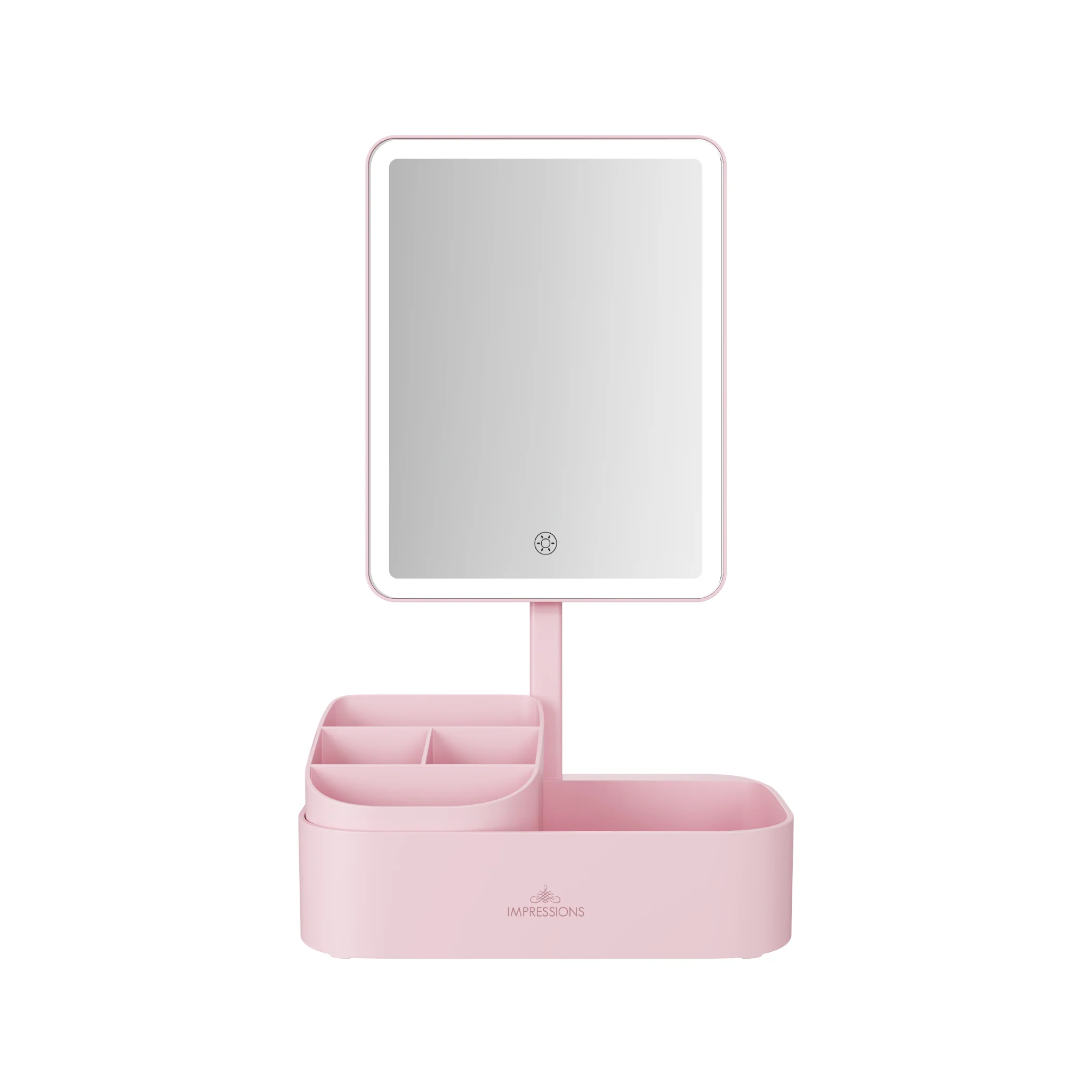 Pure Tri-Tone LED Makeup Mirror With Organizer - Image 8
