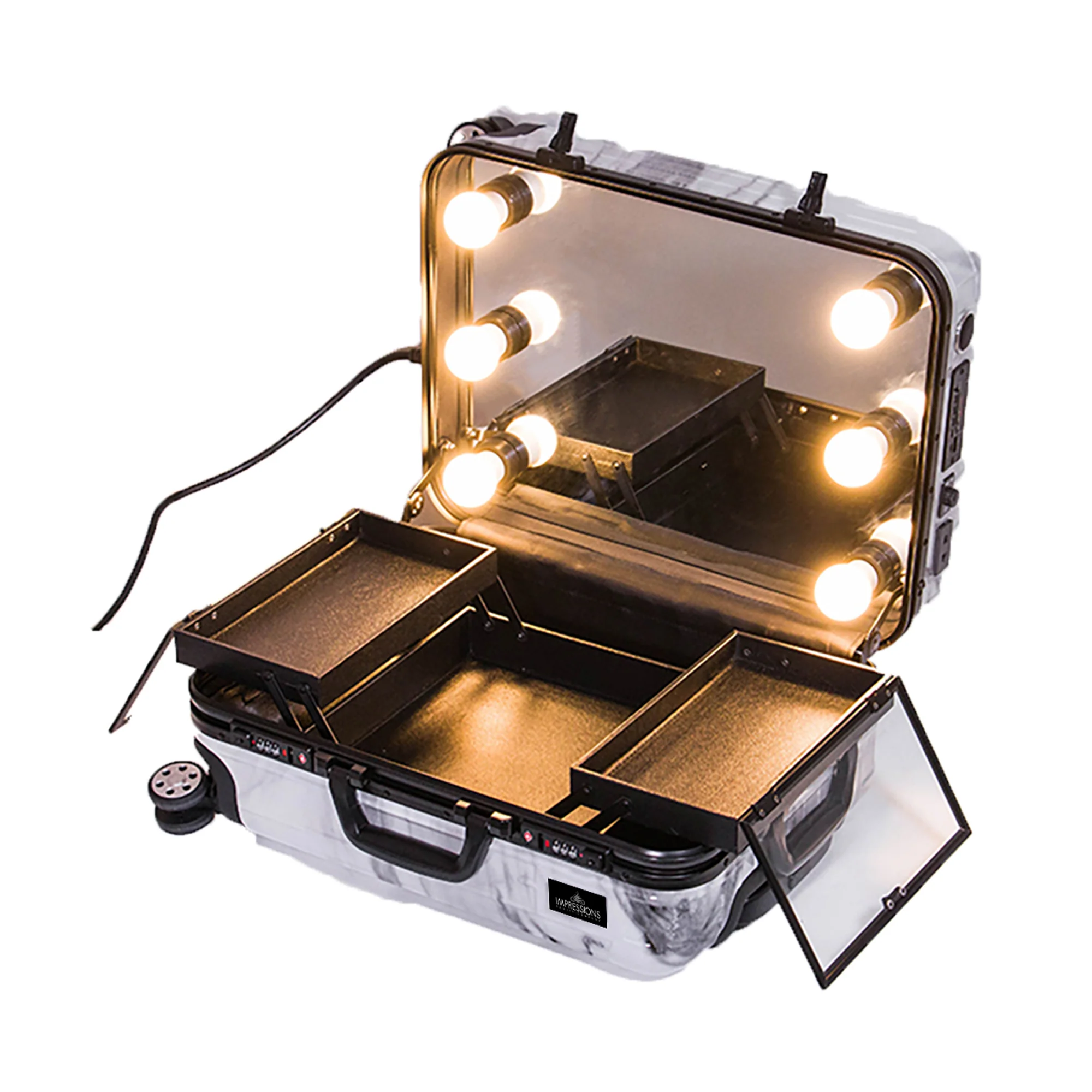 SlayCase® Marble Bella Travel Makeup Case - Image 3