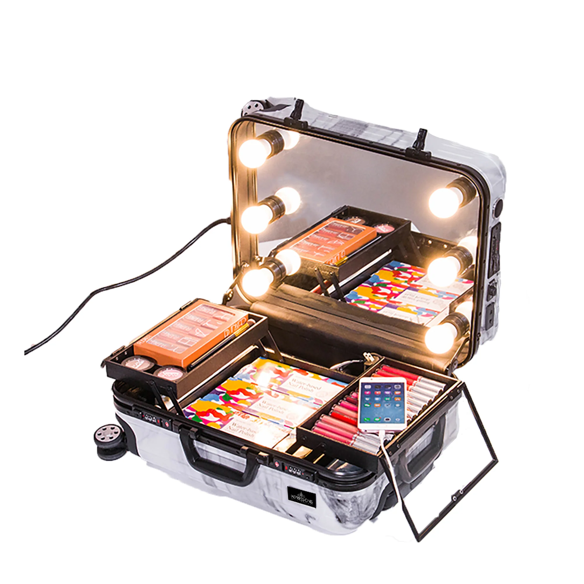 SlayCase® Marble Bella Travel Makeup Case - Image 6