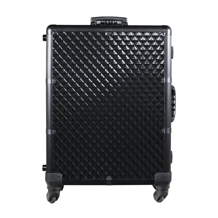 SlayCase® Pro Vanity Travel Train Case with Stand in Black Studded - Image 3