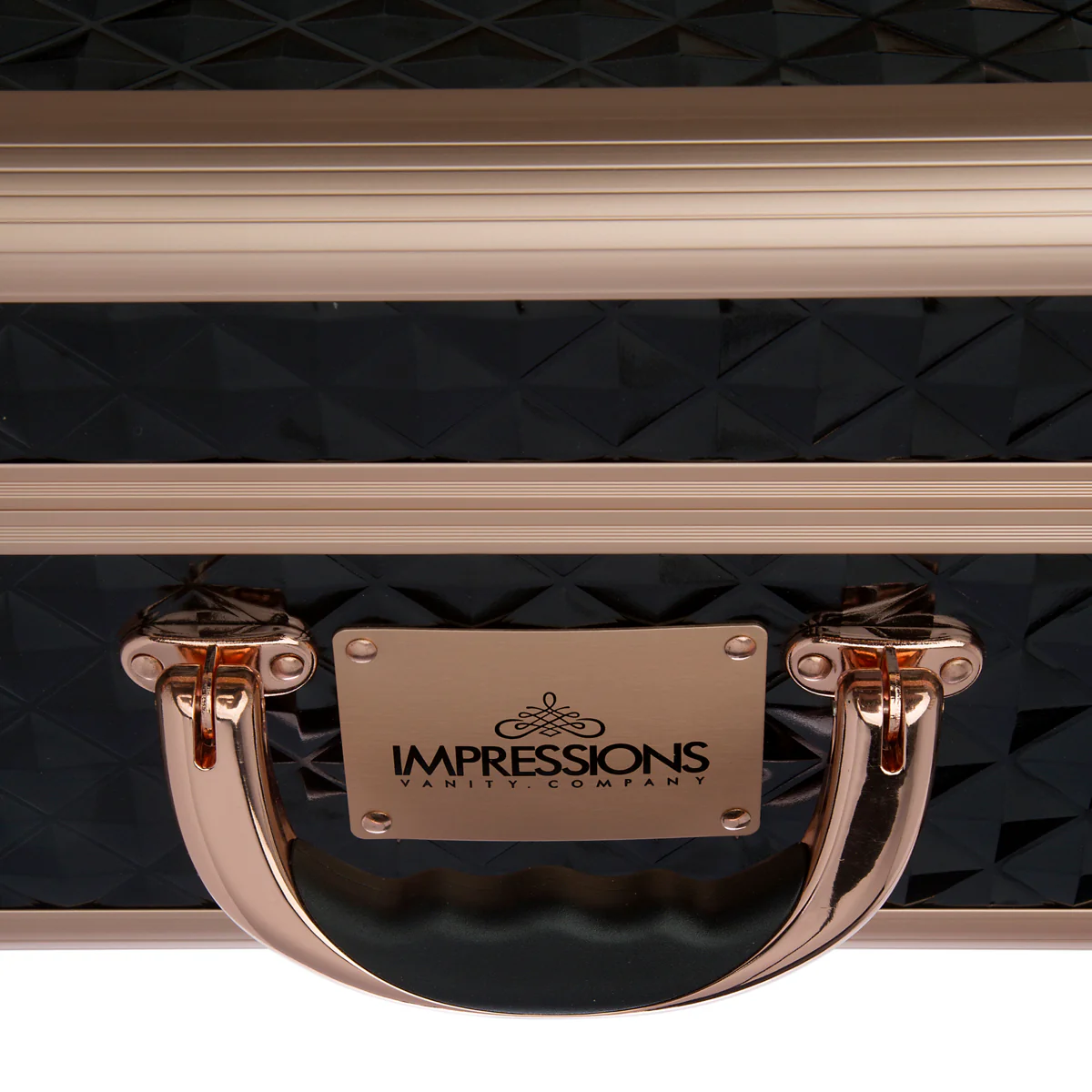 SlayCase® XL Vanity Travel Case in Black & Rose Gold Studded - Image 5