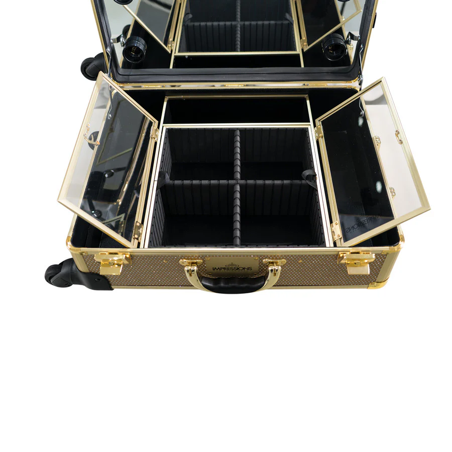 SlayCase® XL Vanity Travel Train Case in Black Studded - Image 5