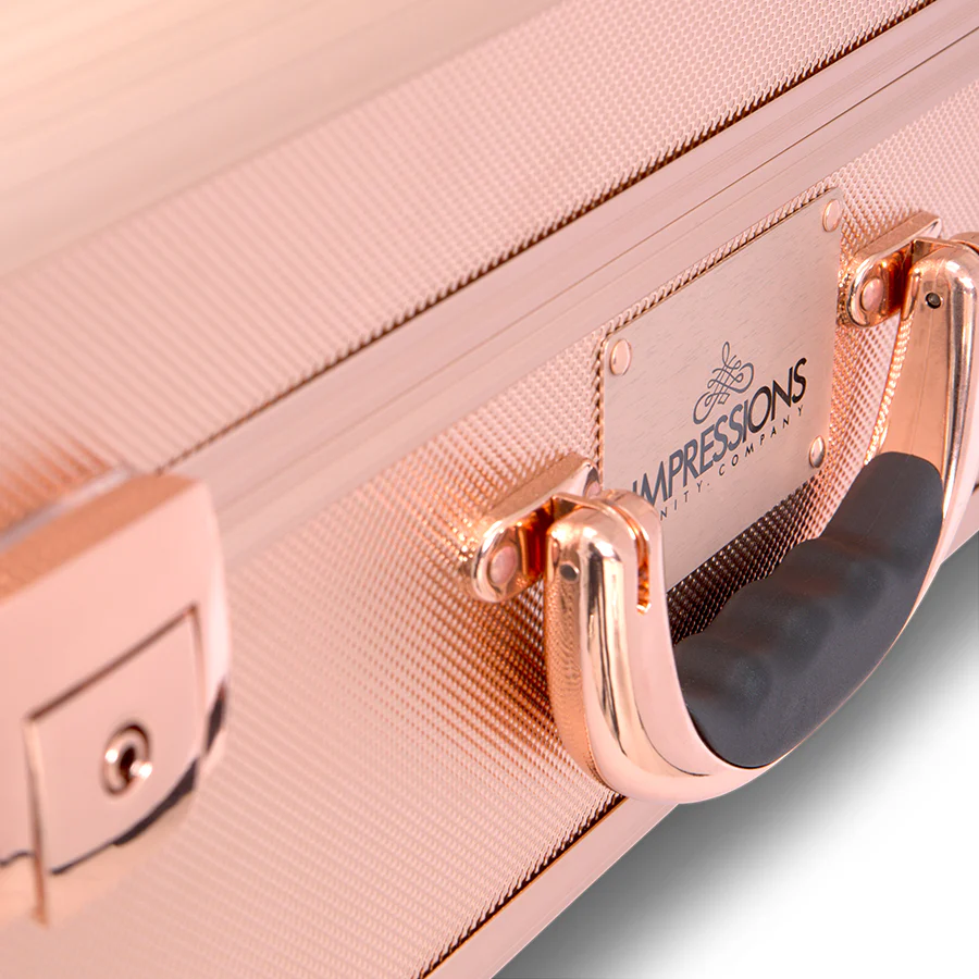 SlayCase® XLS Vanity Travel Case with Stand in Rose Gold Bling - Image 10