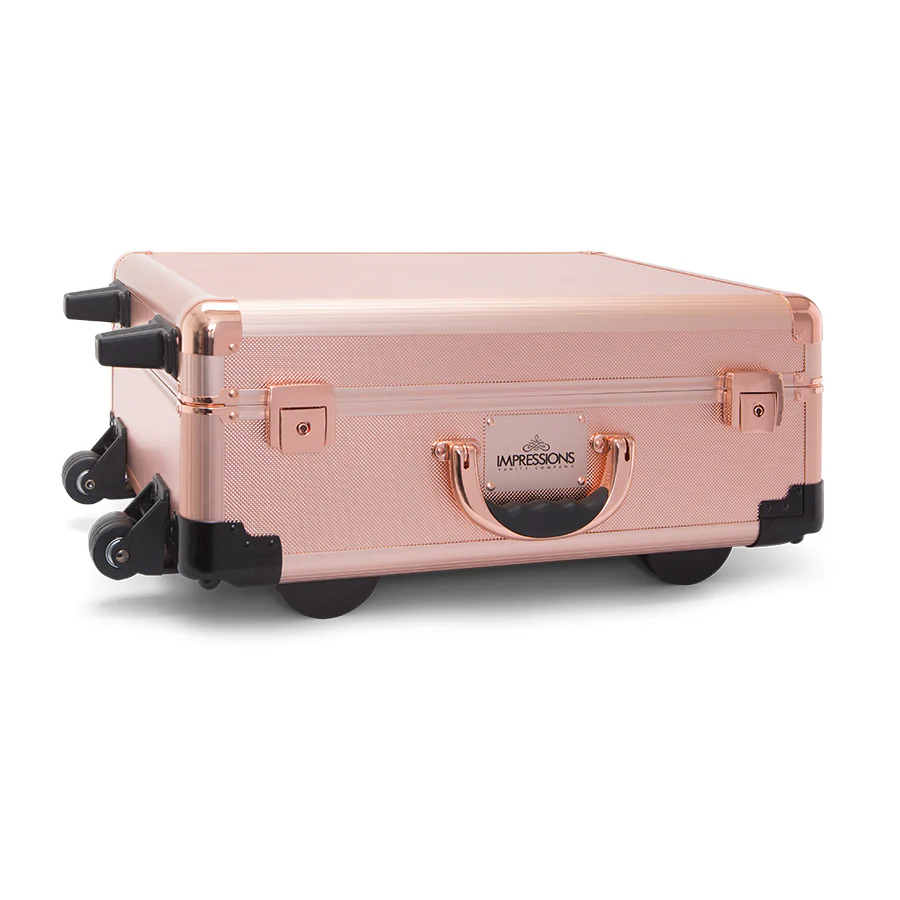 SlayCase® XLS Vanity Travel Case with Stand in Rose Gold Bling - Image 4